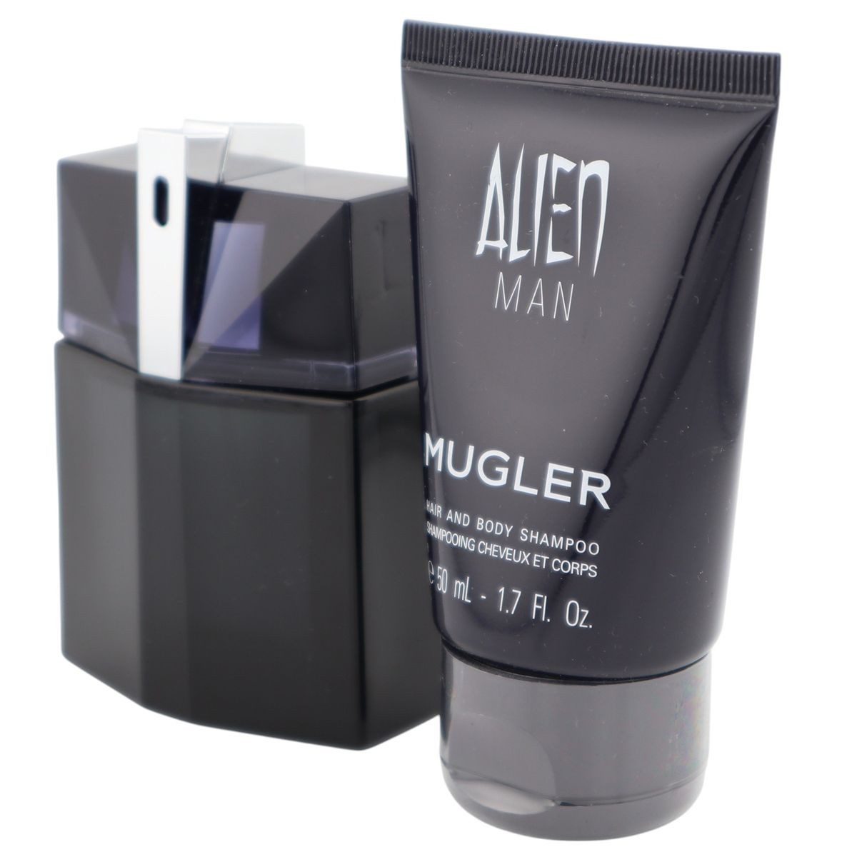 Mugler Duft-Set Mugler Alien Man Eau de Toilette Spray 50 ml refillable + Duschgel