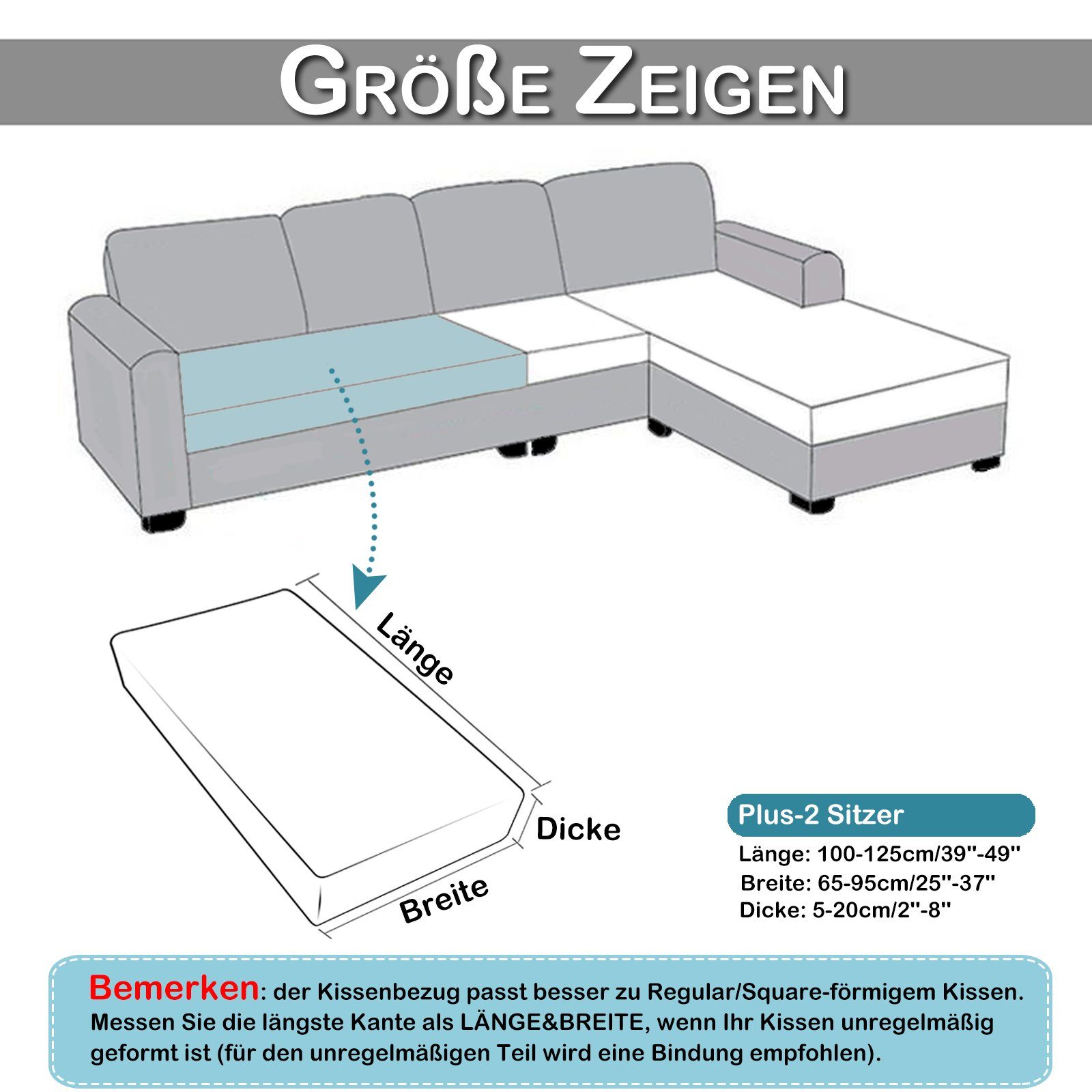 BTTO Sofahusse Sofa Sitzkissenbezug,Stretch Sitzkissenschutz,Husse Überzug günstig online kaufen