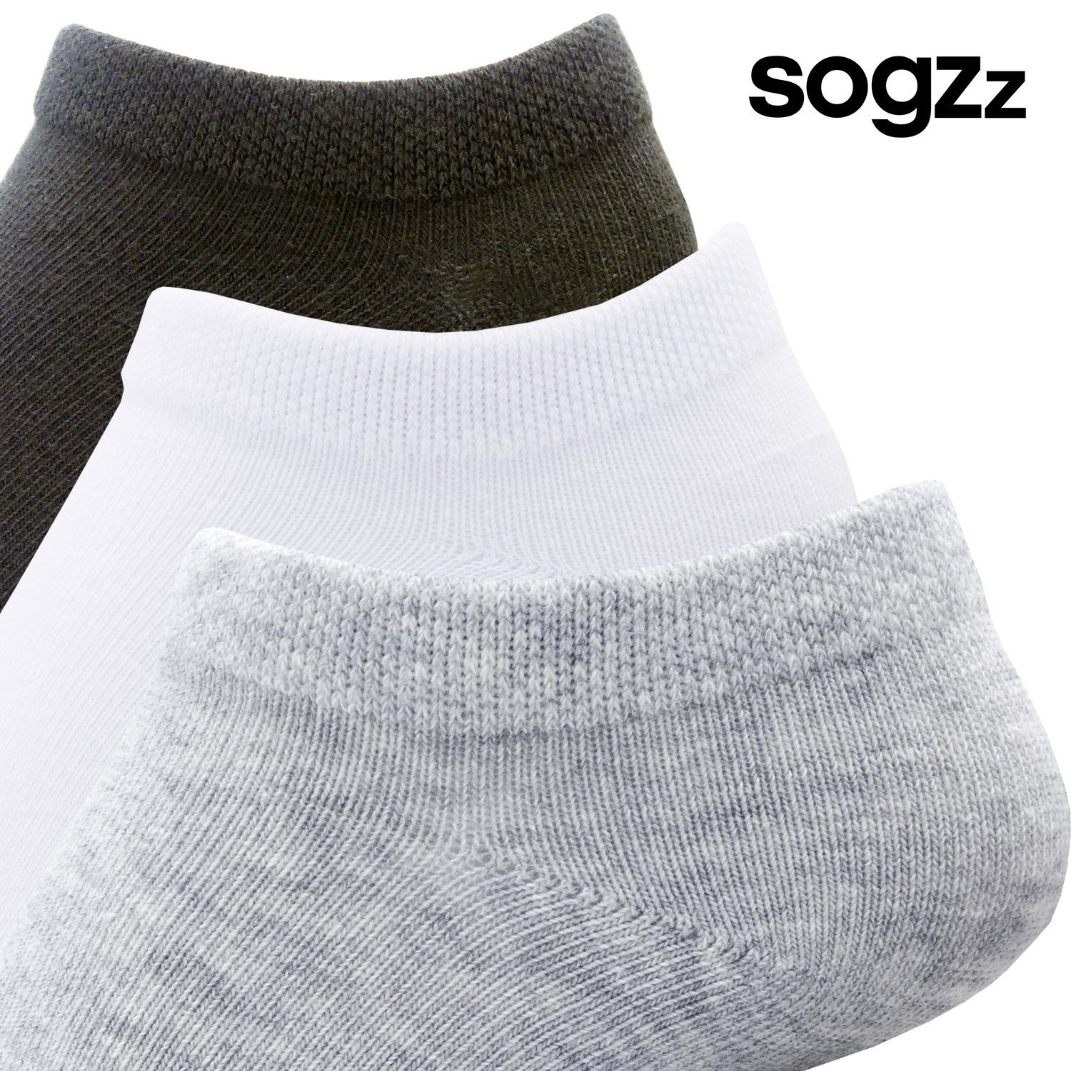 sogzz Sneakersocken 5-60 Paar Sneaker Socken aus 80% Baumwolle für Damen & Herren (47-50, Weiß, 5-Paar)