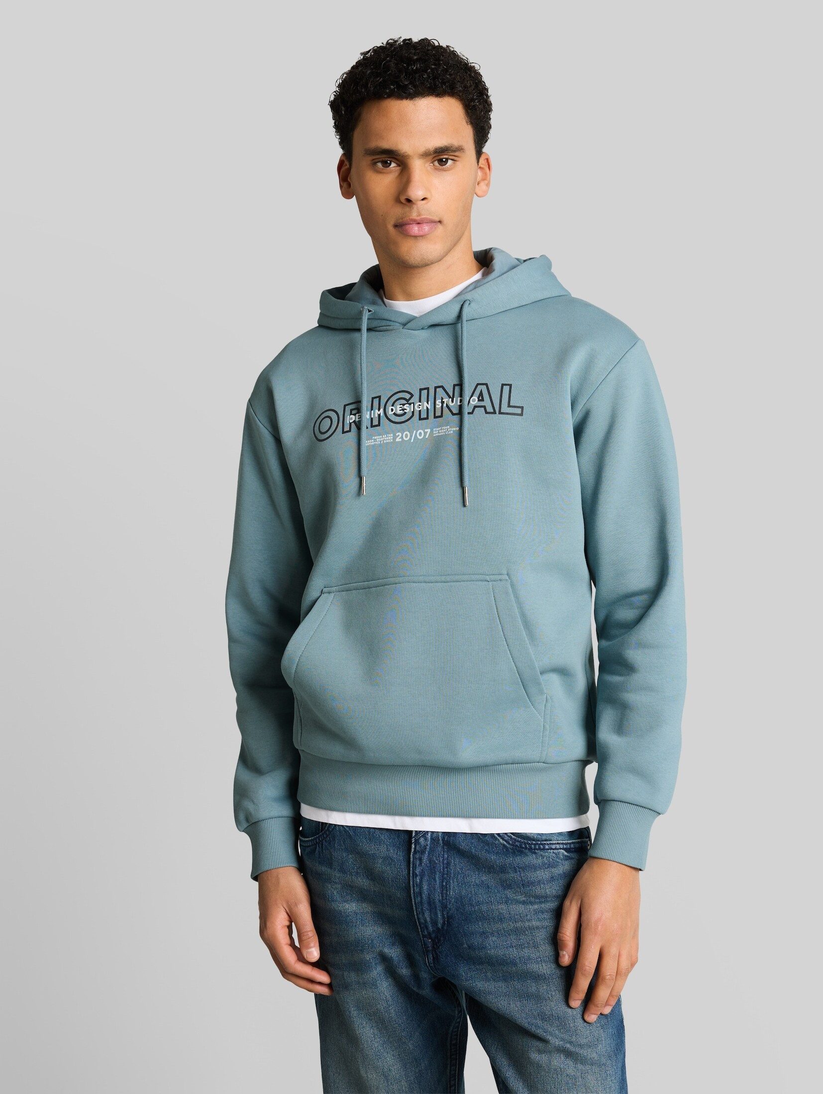 TOM TAILOR Denim Sweatshirt Strick & Sweatshirts Hoodie Sweatshirt mit Print
