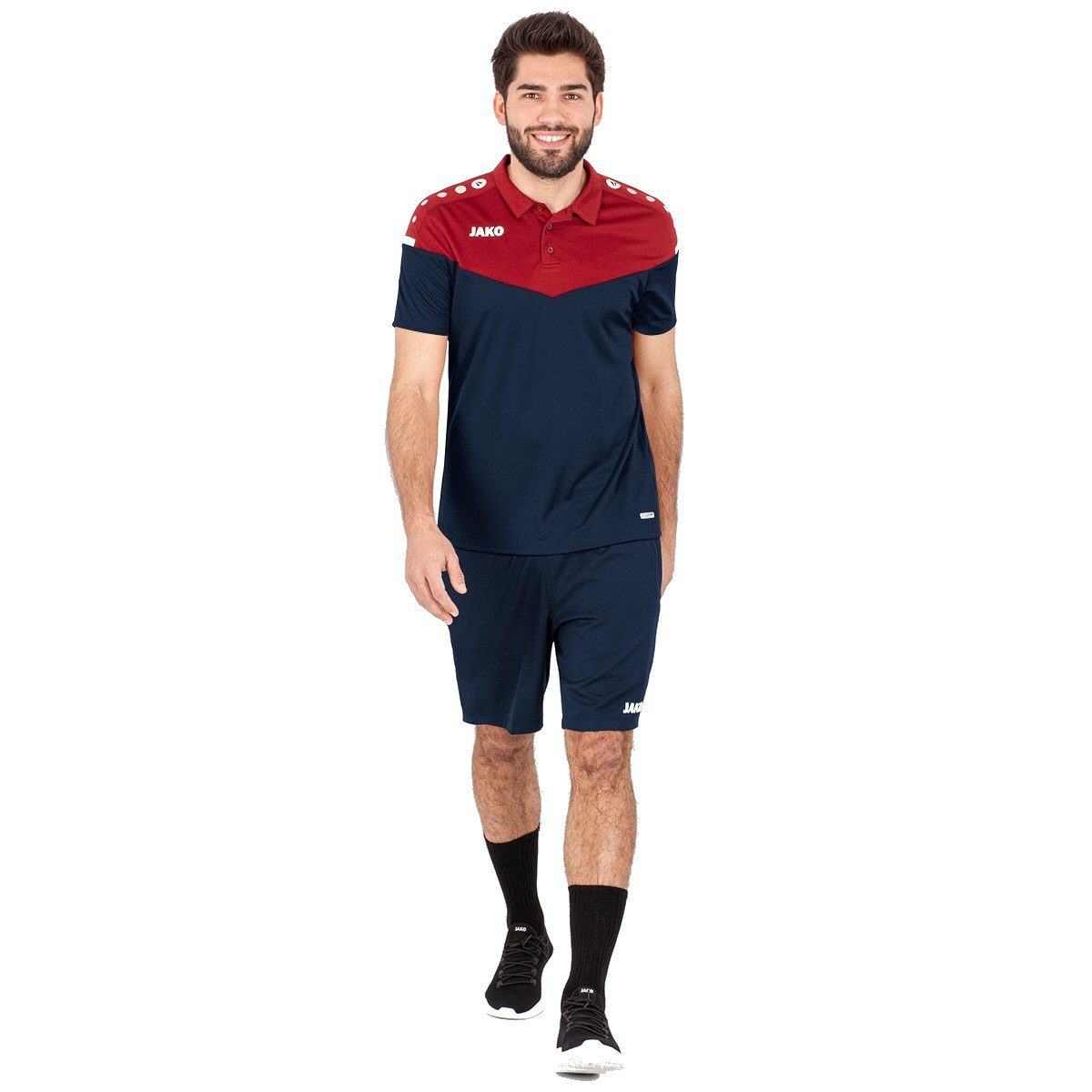 Jako Poloshirt Champ 2.0 (100% Polyester) marineblau/rot Herren