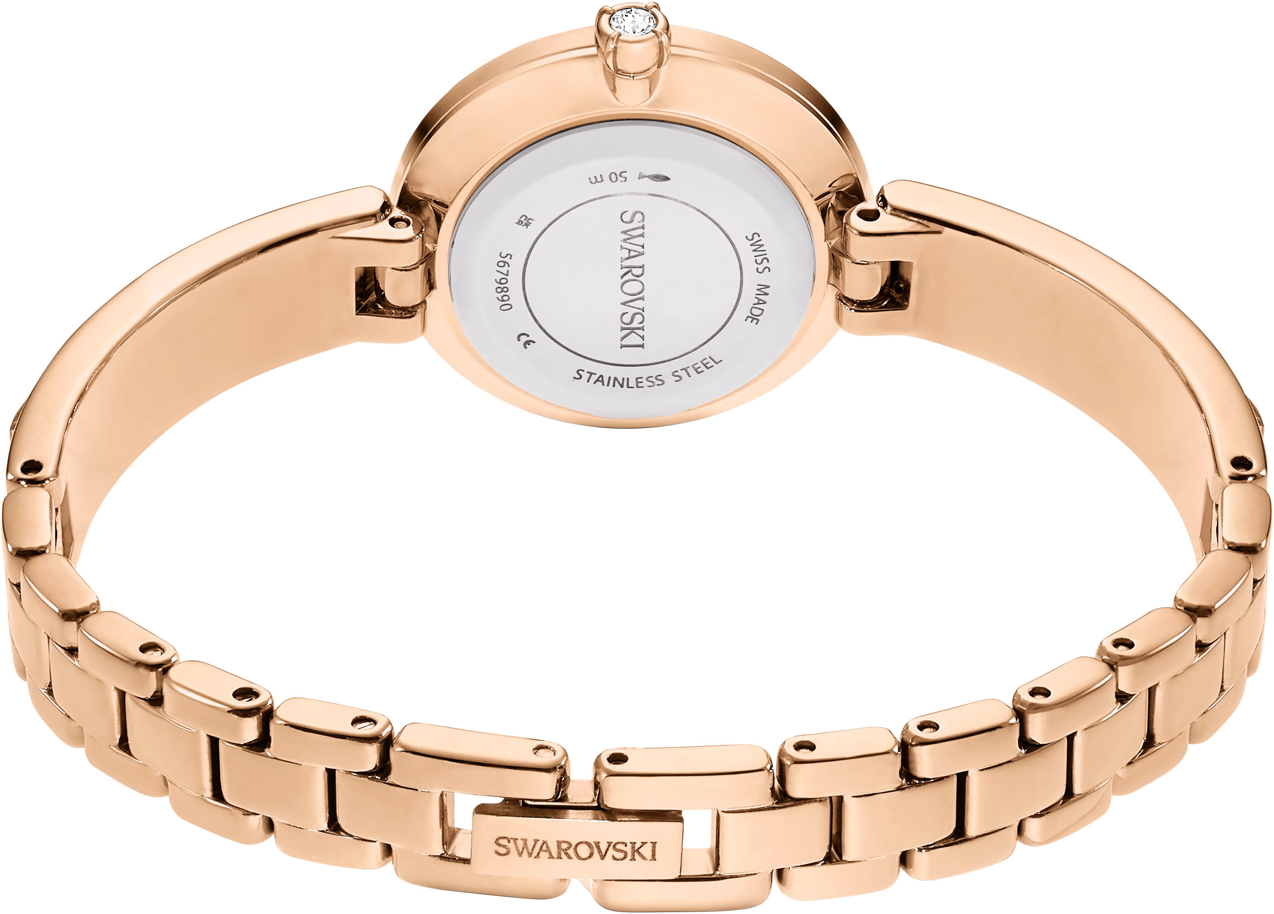 Swarovski Quarzuhr MATRIX BANGLE 5679890, Armbanduhr, Damenuhr, analog, Swarovski®-Kristalle, Swiss Made