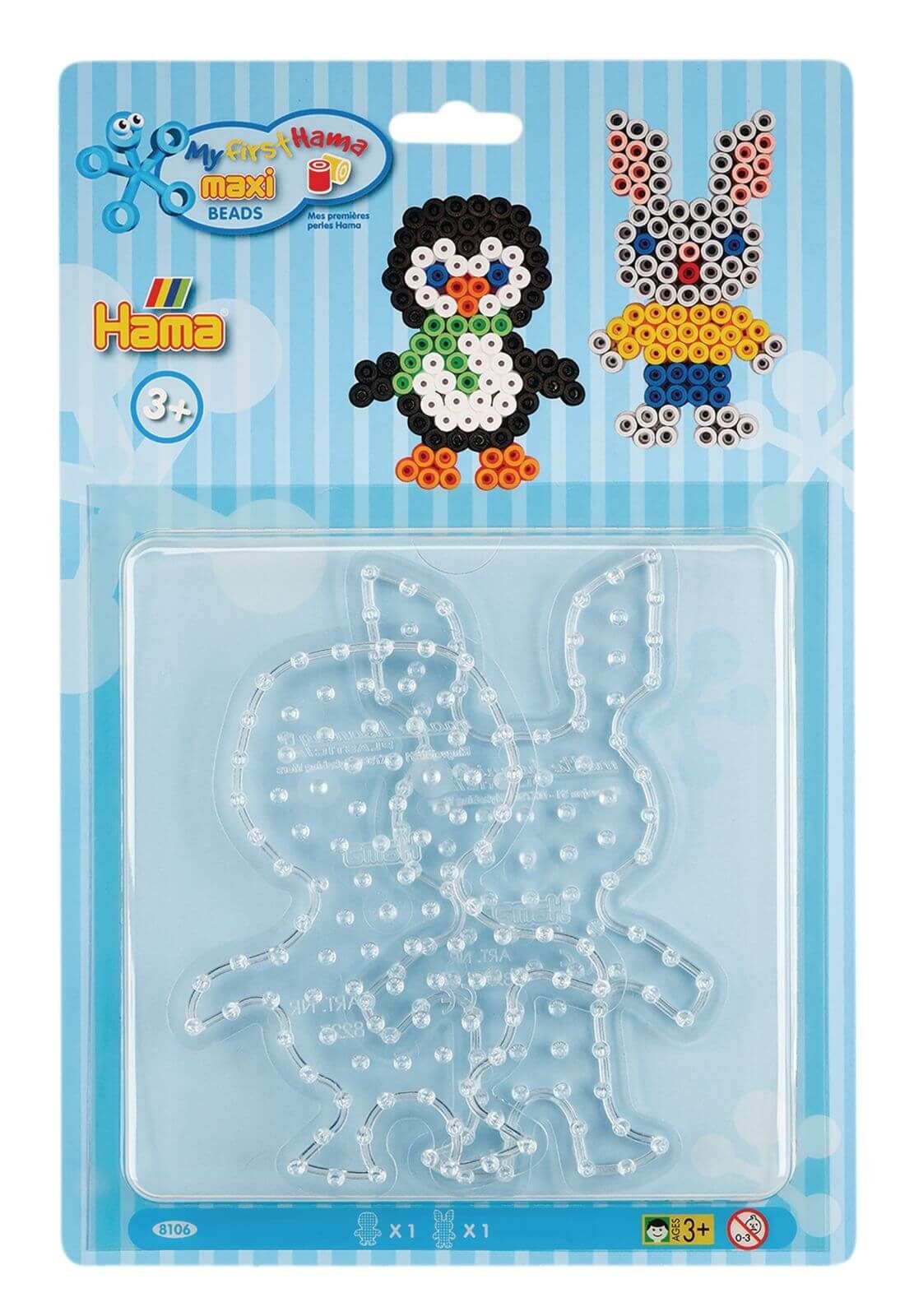 Hama Bügelperlen Hama Blister mit 2 Maxi-Stiftplatten