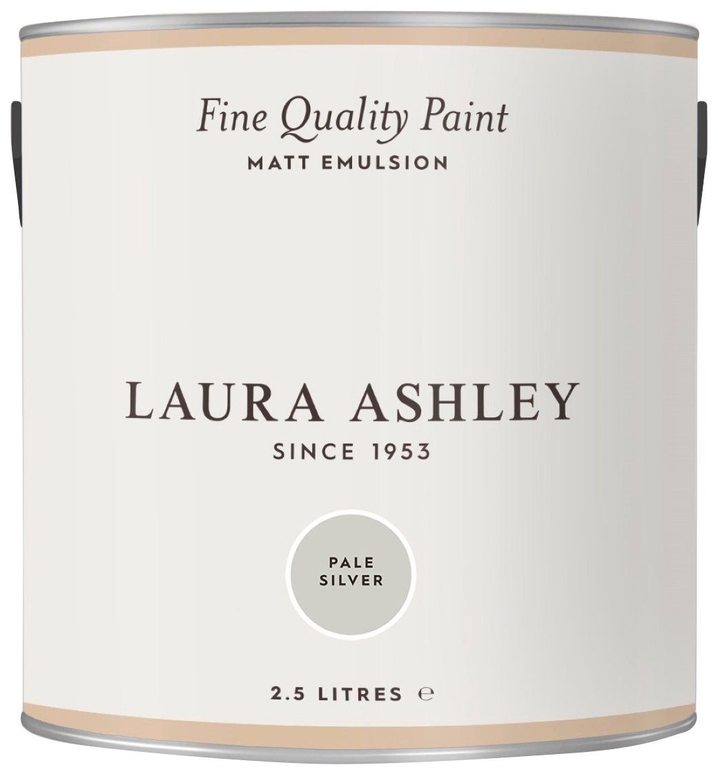 Paint Quality Pale L MATT ASHLEY grey shades, EMULSION Wandfarbe Silver Fine matt, LAURA 2,5