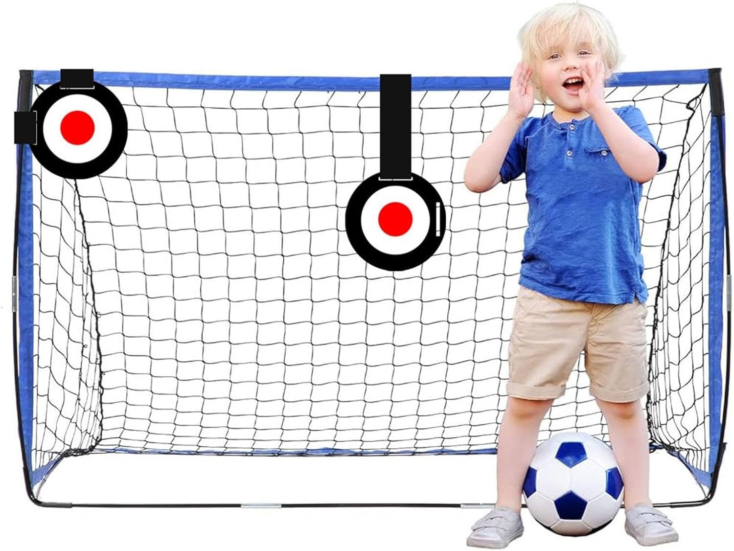 FELIXLEO Tornetz Fußball Tor Zubehör Fußballtor Target Netz Trainingsgeräte Outdoor (1-St)