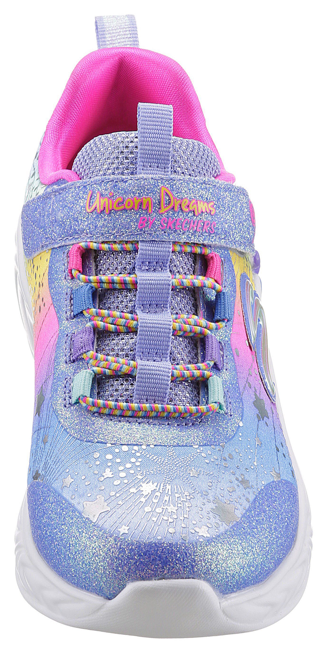 Skechers Kids UNICORN weich blue/multi mit Innensohle gepolsterter DREAMS- Sneaker