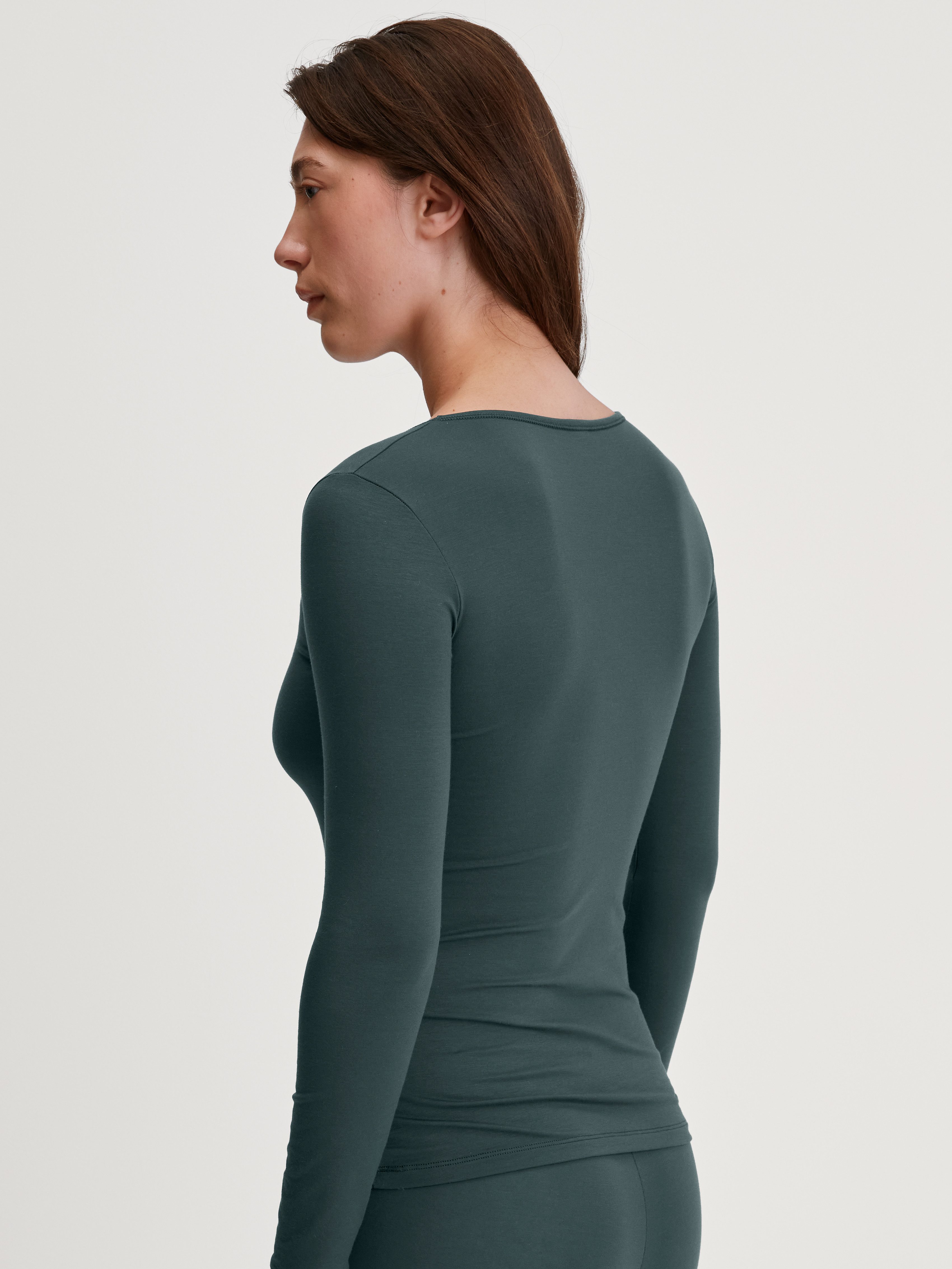CALIDA Langarmshirt Natural Comfort elastisch, weich, langärmelig, Rundhals-Ausschnitt, atmungsaktiv