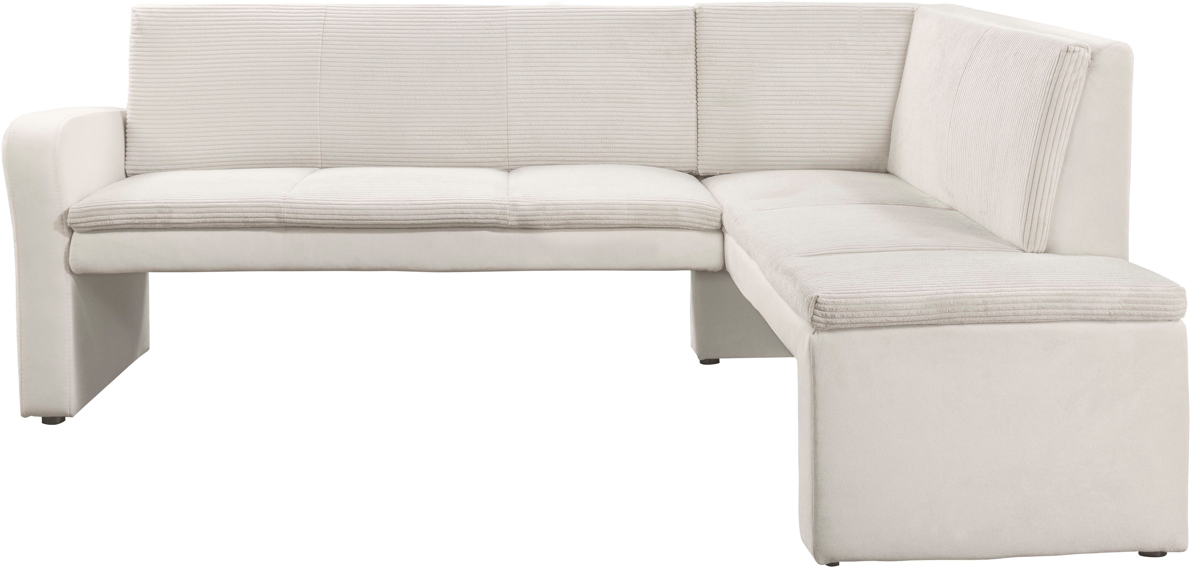 exxpo - sofa fashion Eckbank Cortado, elegant und modern mit hohem Sitzkomfort, hohe Bodenfreiheit, schöne Detailverarbeitung, wahlweise Lederbezug