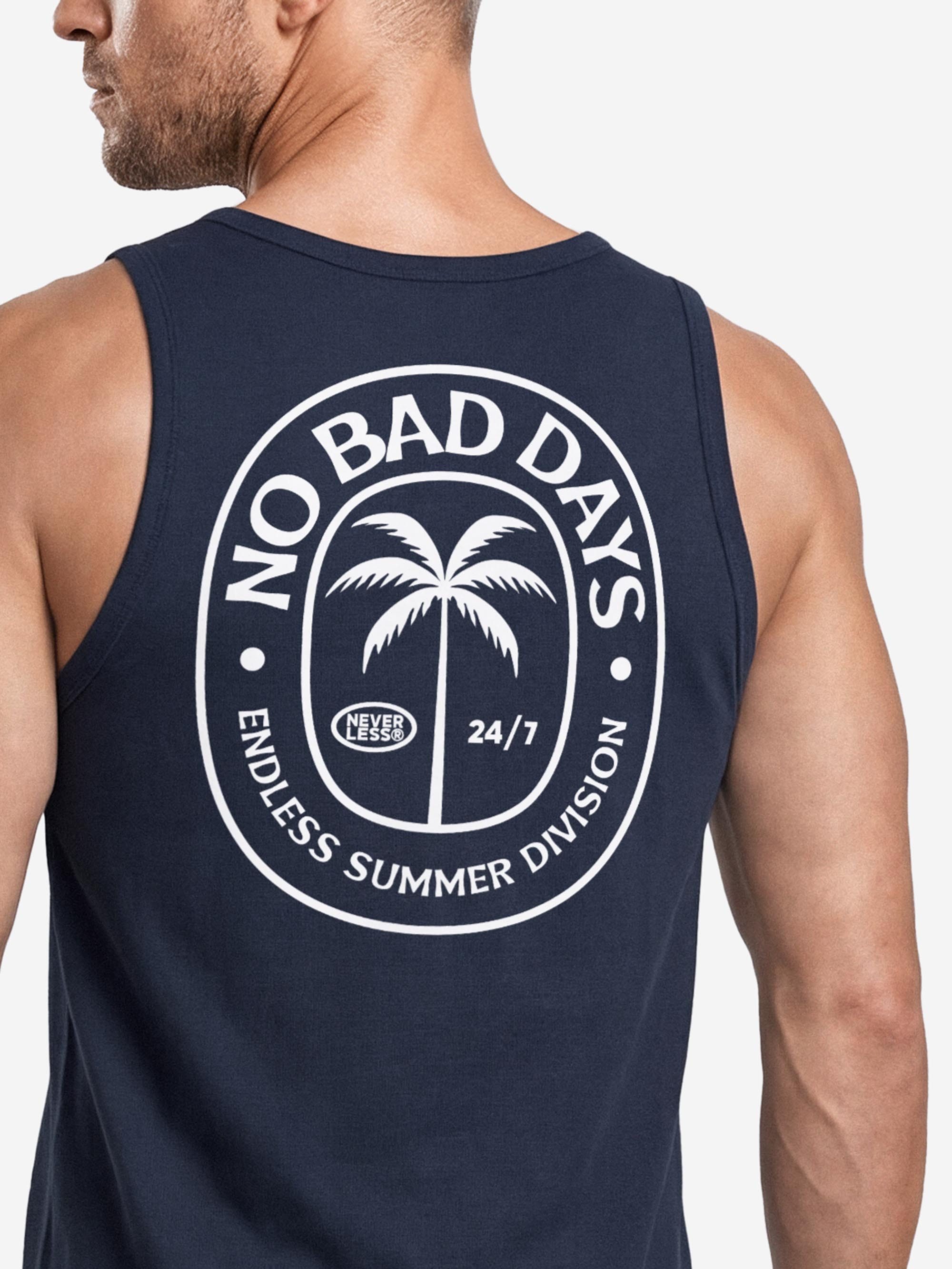 Neverless Tanktop Herren Tanktop mit Grafik-Print Rückendruck - No Bad Days Bad Days - mit Print