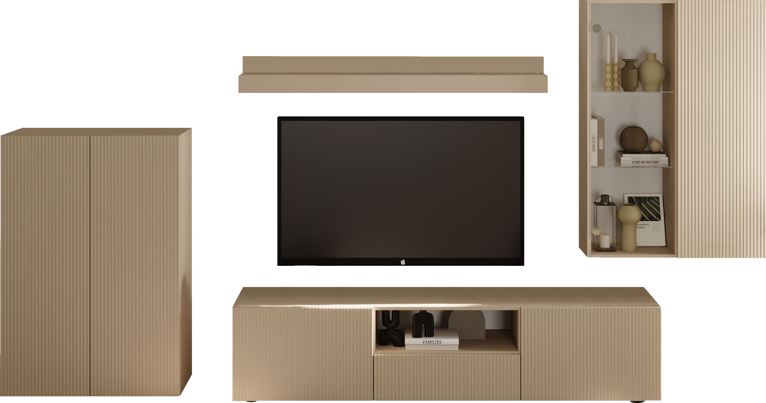 INOSIGN Wohnwand Rio, 4tlg. Breite 300 cm, modernes, elegantes Wohnzimmer-S günstig online kaufen