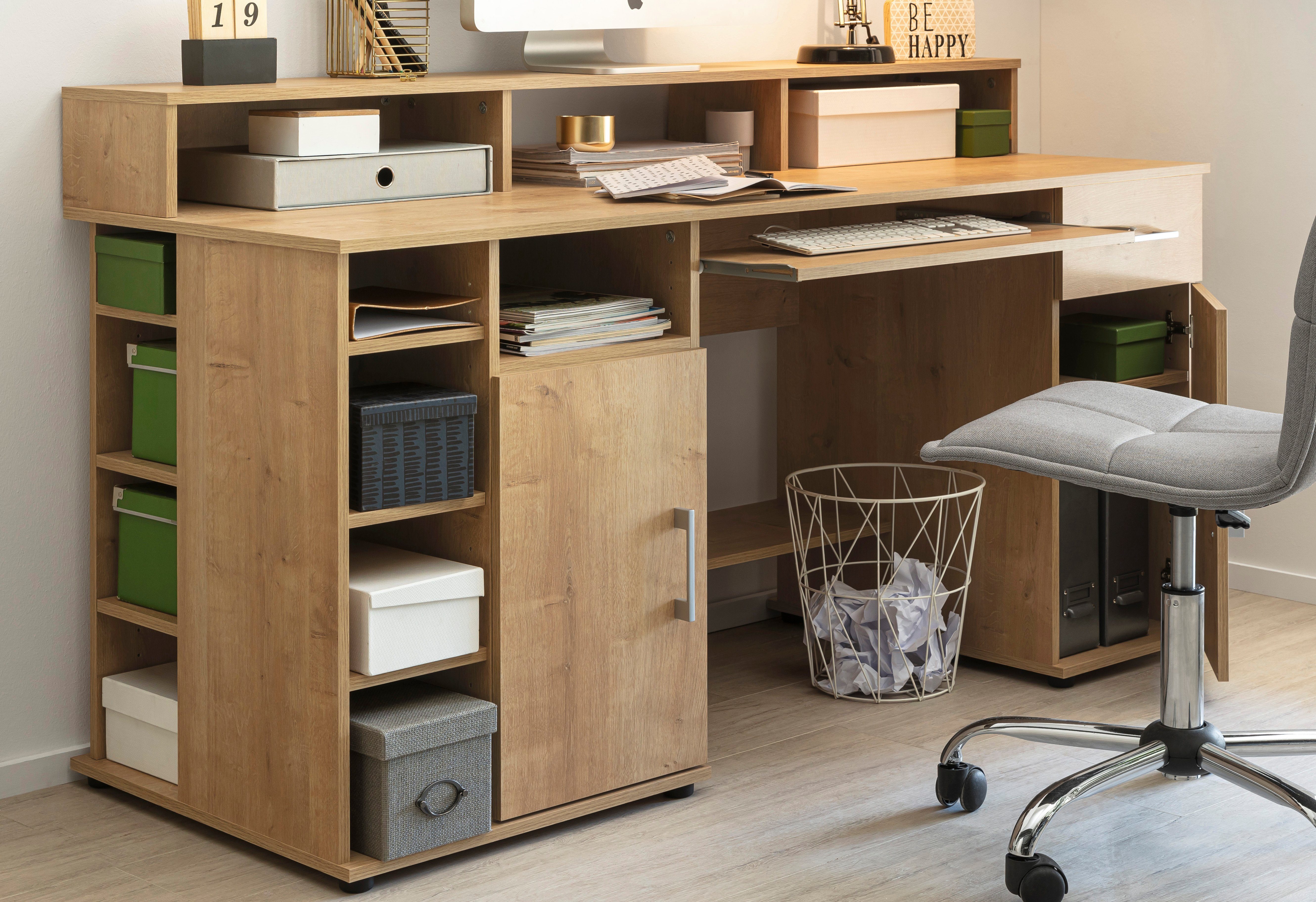 VOGL Möbelfabrik Schreibtisch Timra mit Monitoraufsatz, Tastaturauszug & Towerfach, Breite 154 oder 178 cm, Made in Germany – Bild 4 von 5