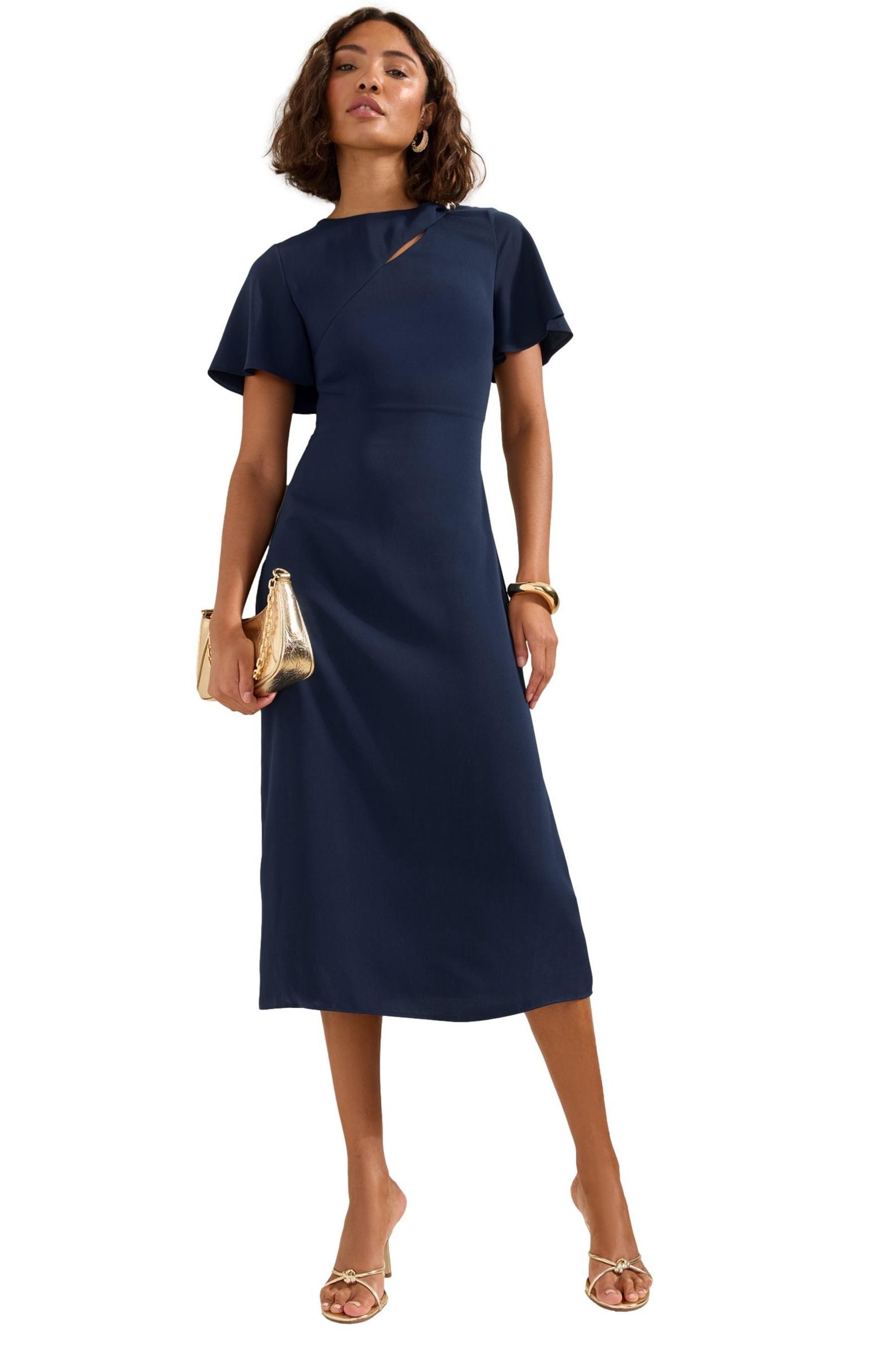 Midikleid Friends Like These asymmetrisches Midikleid