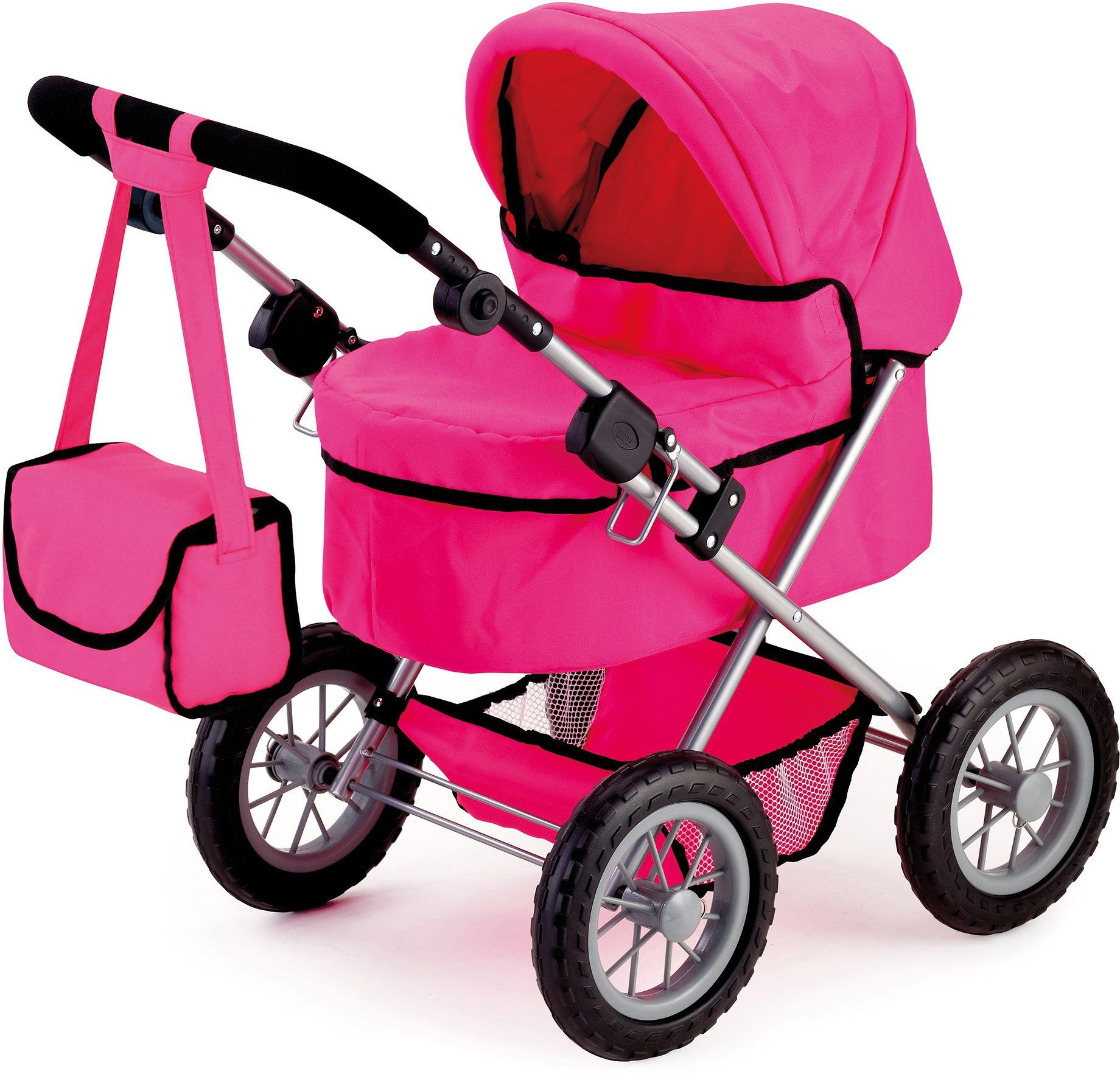 Bayer Puppenwagen Trendy, pink, mit Wickeltasche