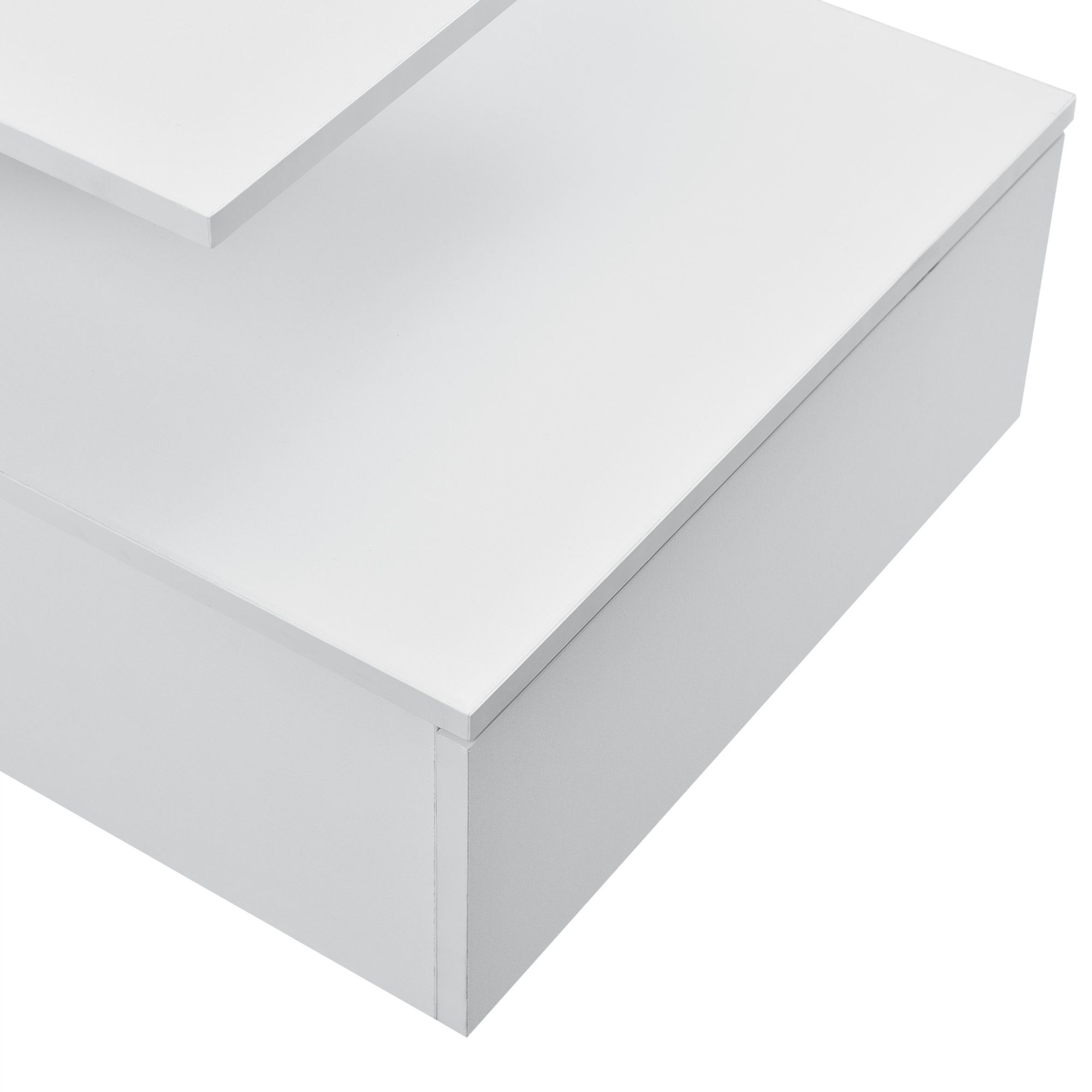 Schublade mit und Wandboard, Ablage en.casa 40x35x31cm Nachtschrank »Amberg« Weiß