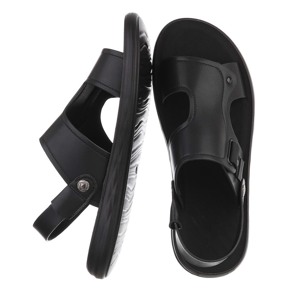 Coolwalk Herren Sandale mit Fersenriemen und Profilsohle Sandale (91918029) Flach Sandalen in Schwarz