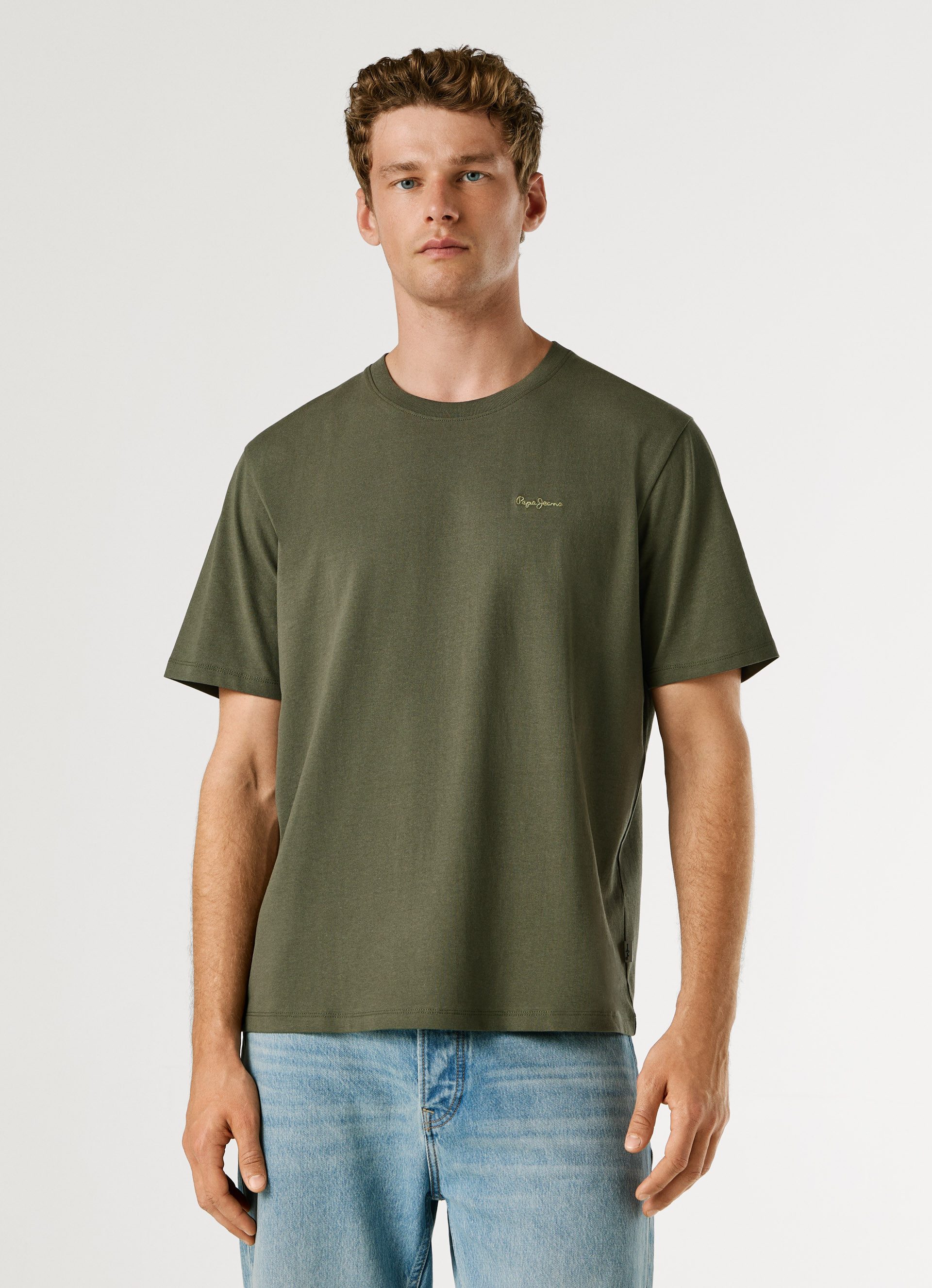 Pepe Jeans T-Shirt CONTRAST CONNOR mit Rundhals und gesticktem Logo günstig online kaufen