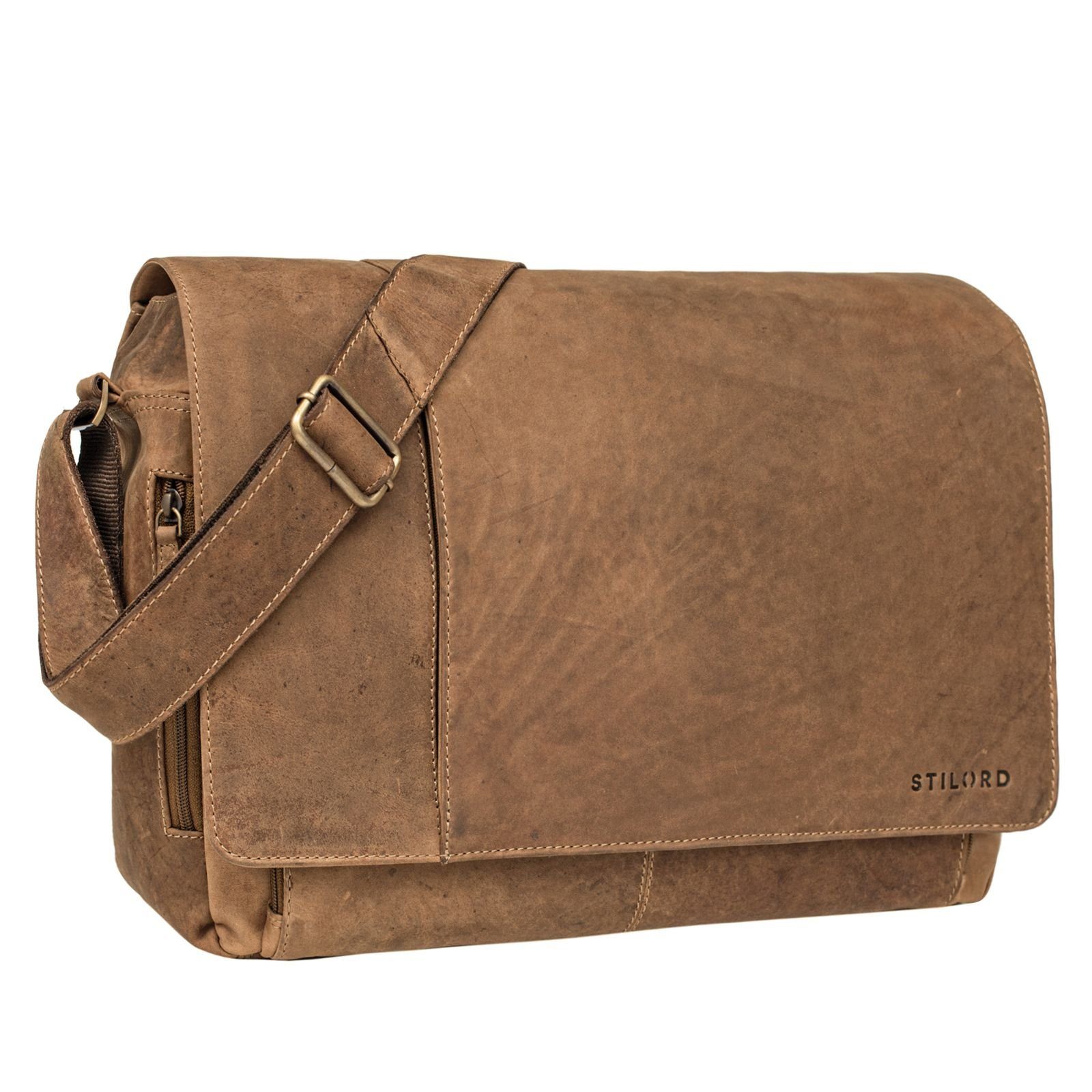 STILORD Laptoptasche "Elias" Echtleder Herren Umhängetasche günstig online kaufen
