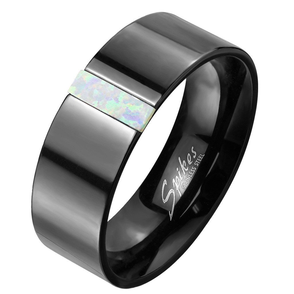 Taffstyle Fingerring Edler Ring Schwarz eingefasste günstig online kaufen