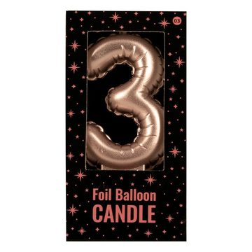 PD-Party Geburtstagskerze Ballon Kerze Zahl 3