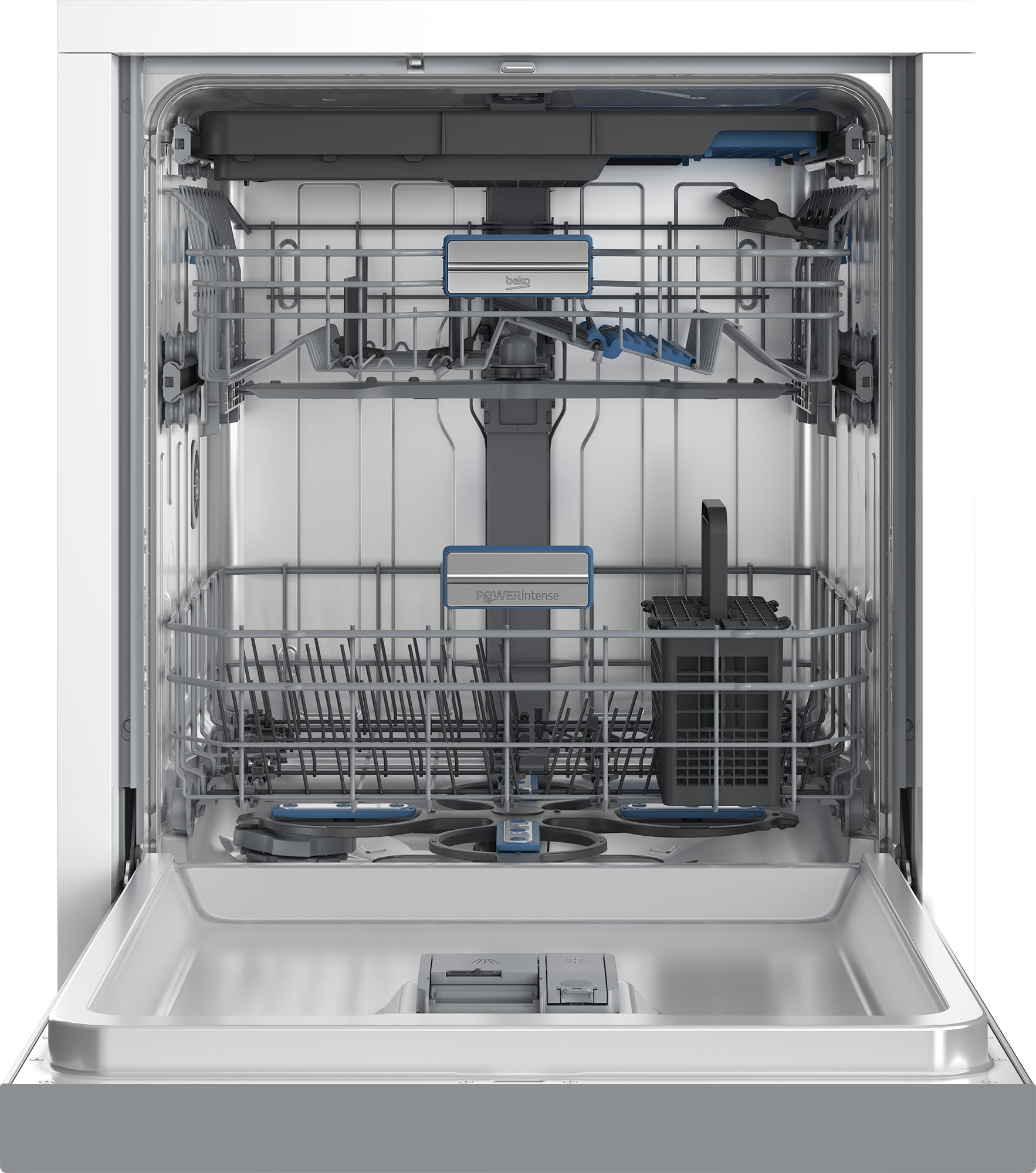 BEKO Unterbaugeschirrspüler BDDN36550XP, 8,9 l, 15 Maßgedecke, Doppelt gut organisiert – inklusive Besteckschublade und Besteckkorb – Bild 5 von 5