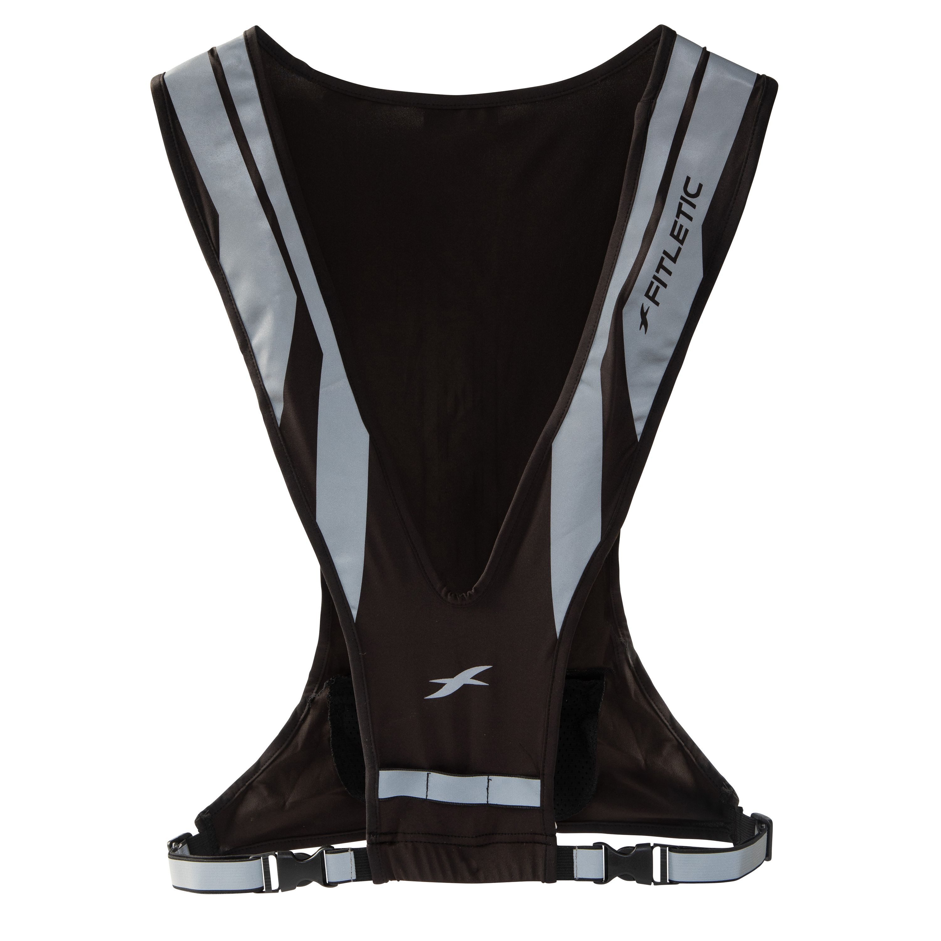 Fitletic Funktionsweste FITLETIC Glo - Laufweste mit Reflektoren für Joggen, Laufen, Sport