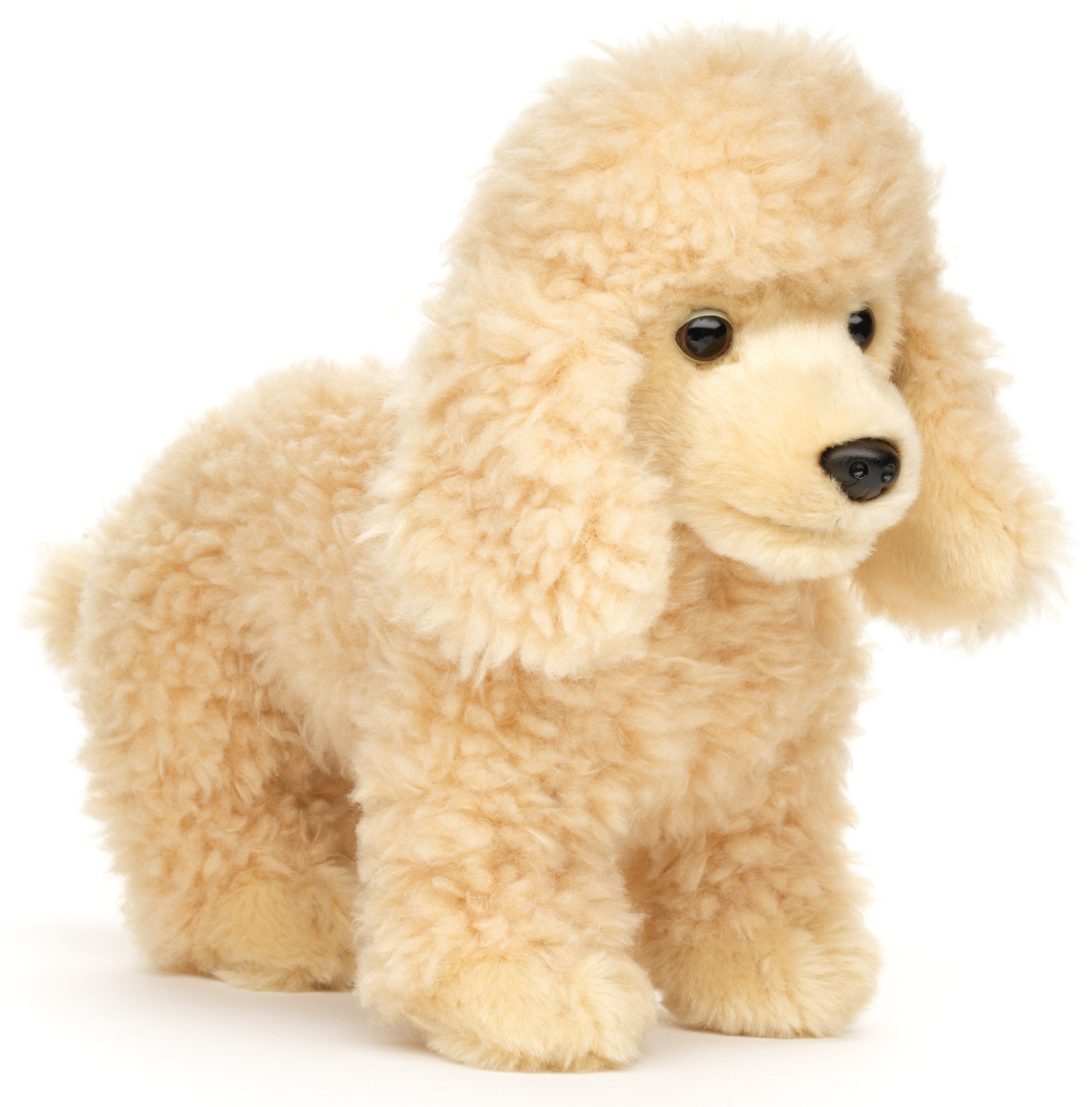 Uni-Toys Kuscheltier Pudel - Versch. Farben - Mit/ohne Leine - 30 cm (Länge) - Plüschtier, zu 100 % recyceltes Füllmaterial