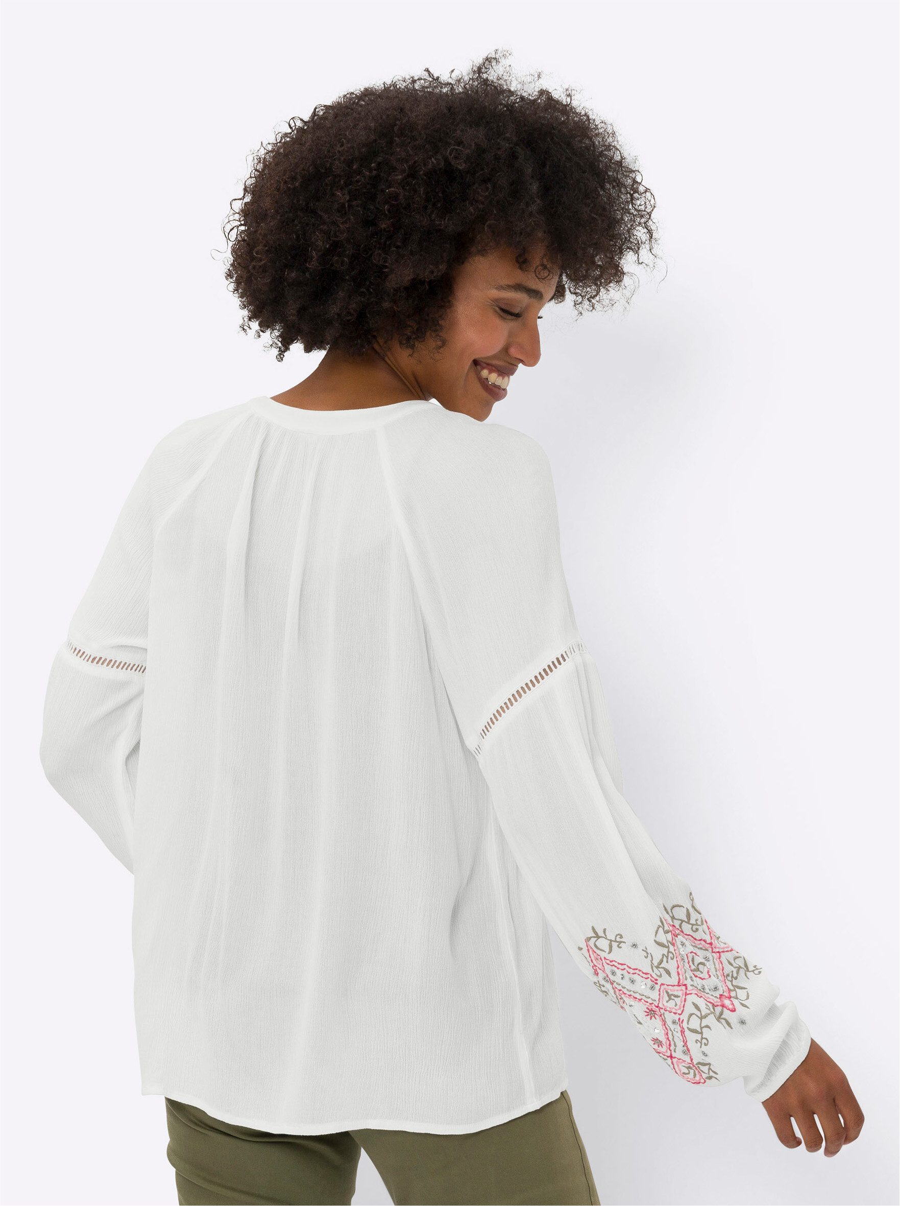 heine Klassische Bluse Crinklebluse günstig online kaufen
