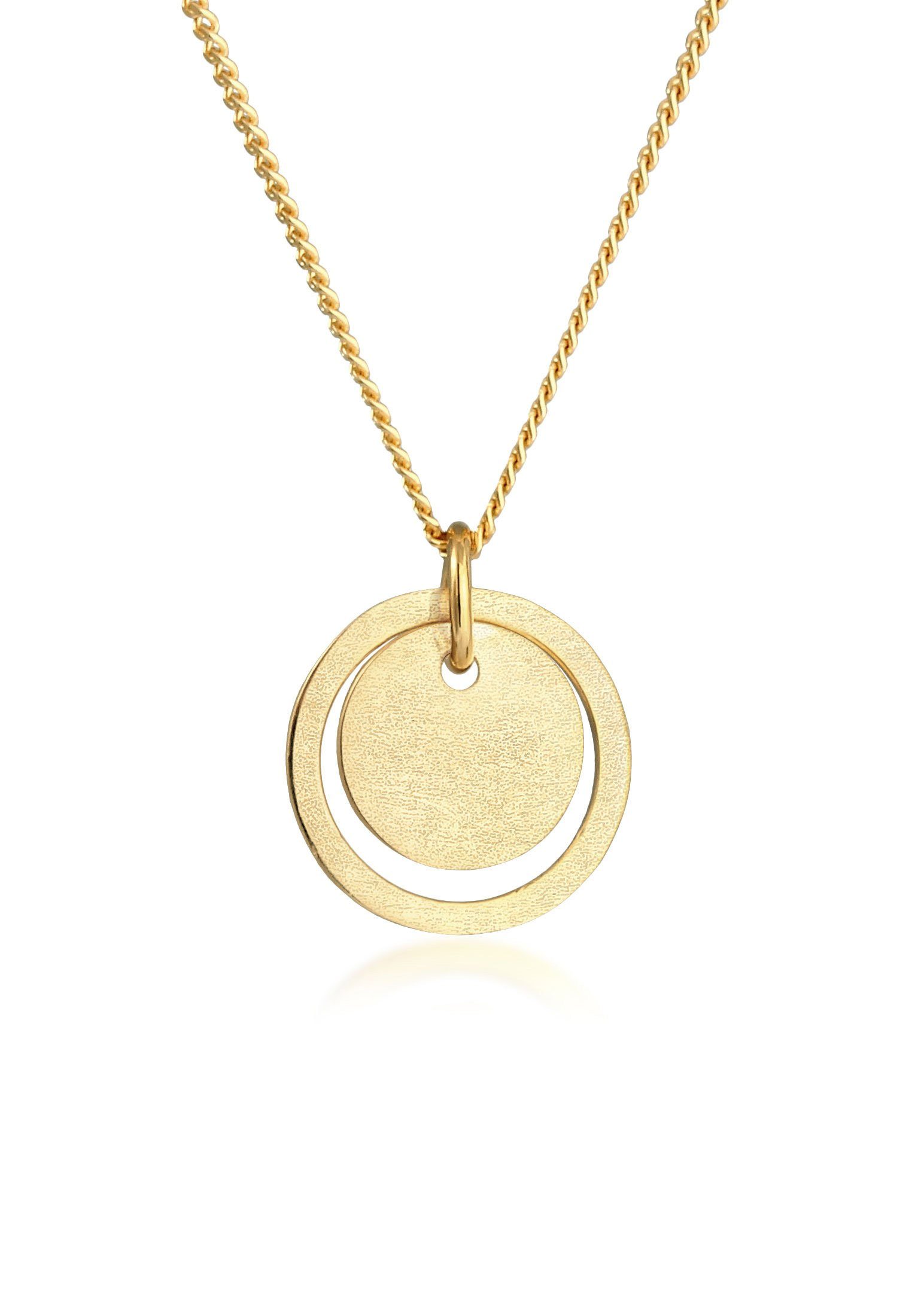 Elli Kette mit Anhänger Kreis Rund Geo Trend Matt 925 Silber günstig online kaufen