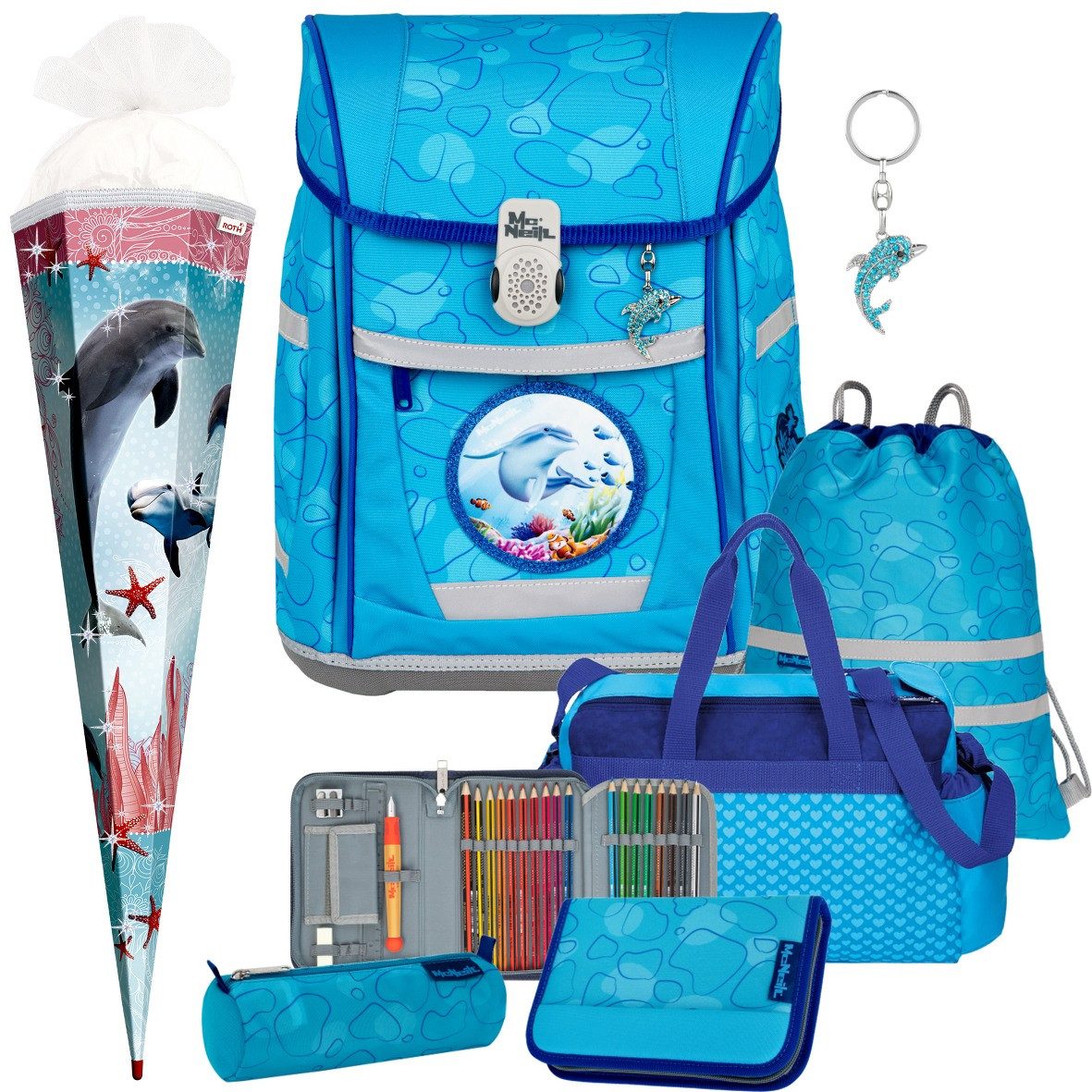 McNeill Ранцы 1.Klasse Mädchen Tenero in verschiedenen Sets (7-tlg)