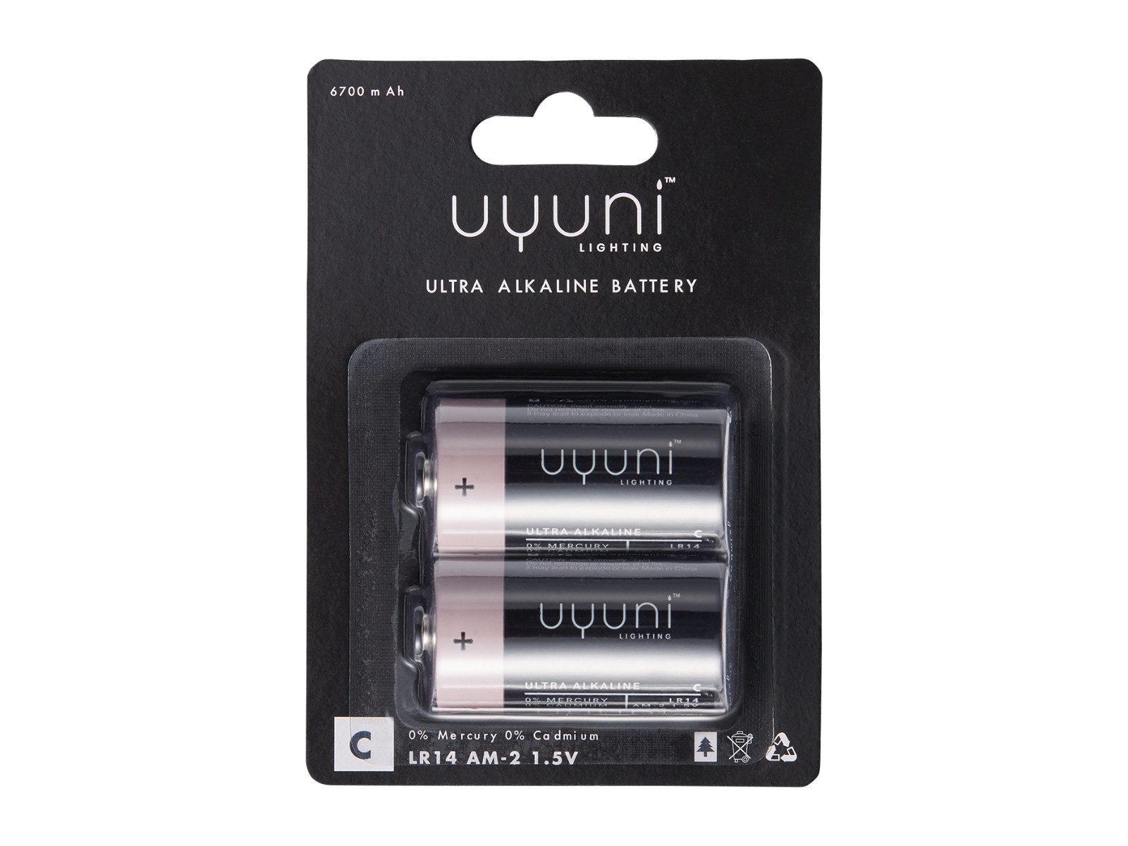 UYUNI Lighting Batterien C 1,5V 6700mAh 2erSet (1 Pack) Batterie