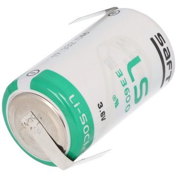 Saft SAFT LS33600 Lithium Batterie 3.6V Primary mit Lötfahne Z-Form Batterie, (3,6 V)