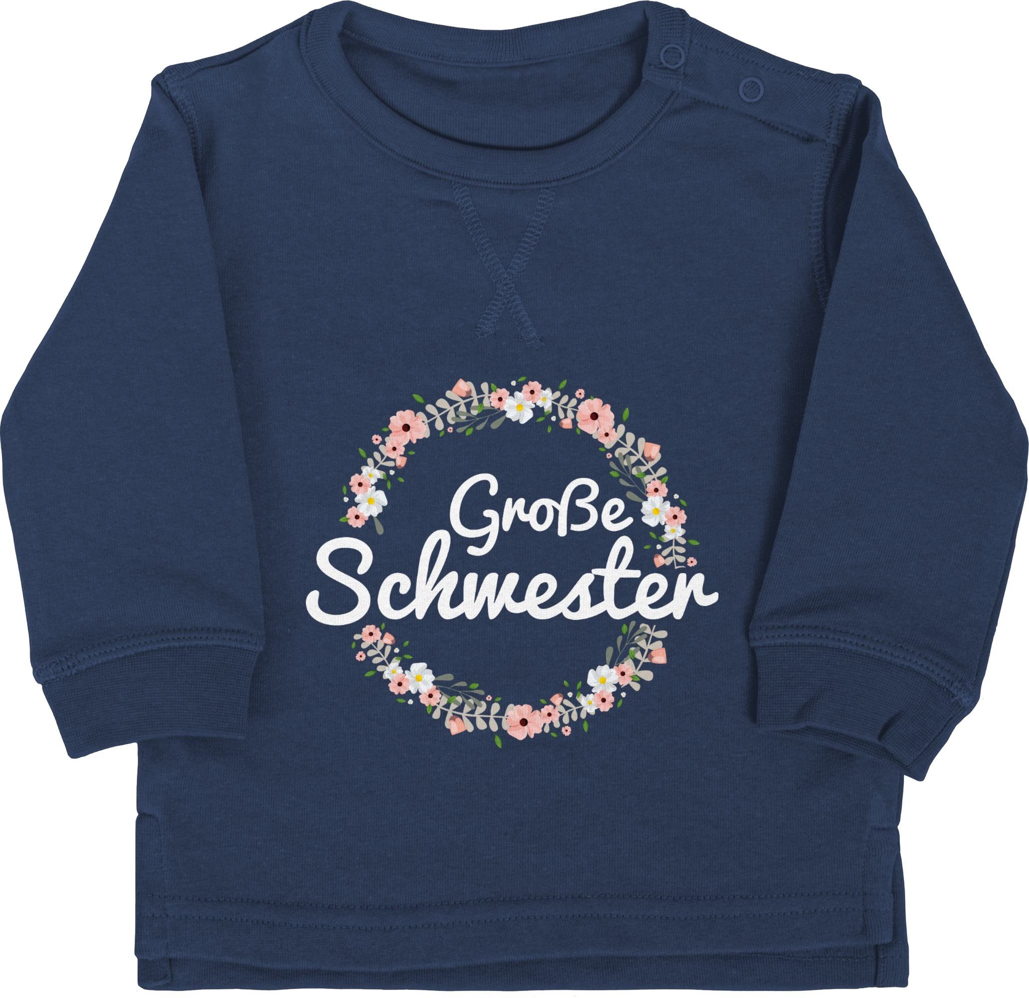 Shirtracer Sweatshirt Große Schwester I Geschenk Große Schwester 1 Navy Blau