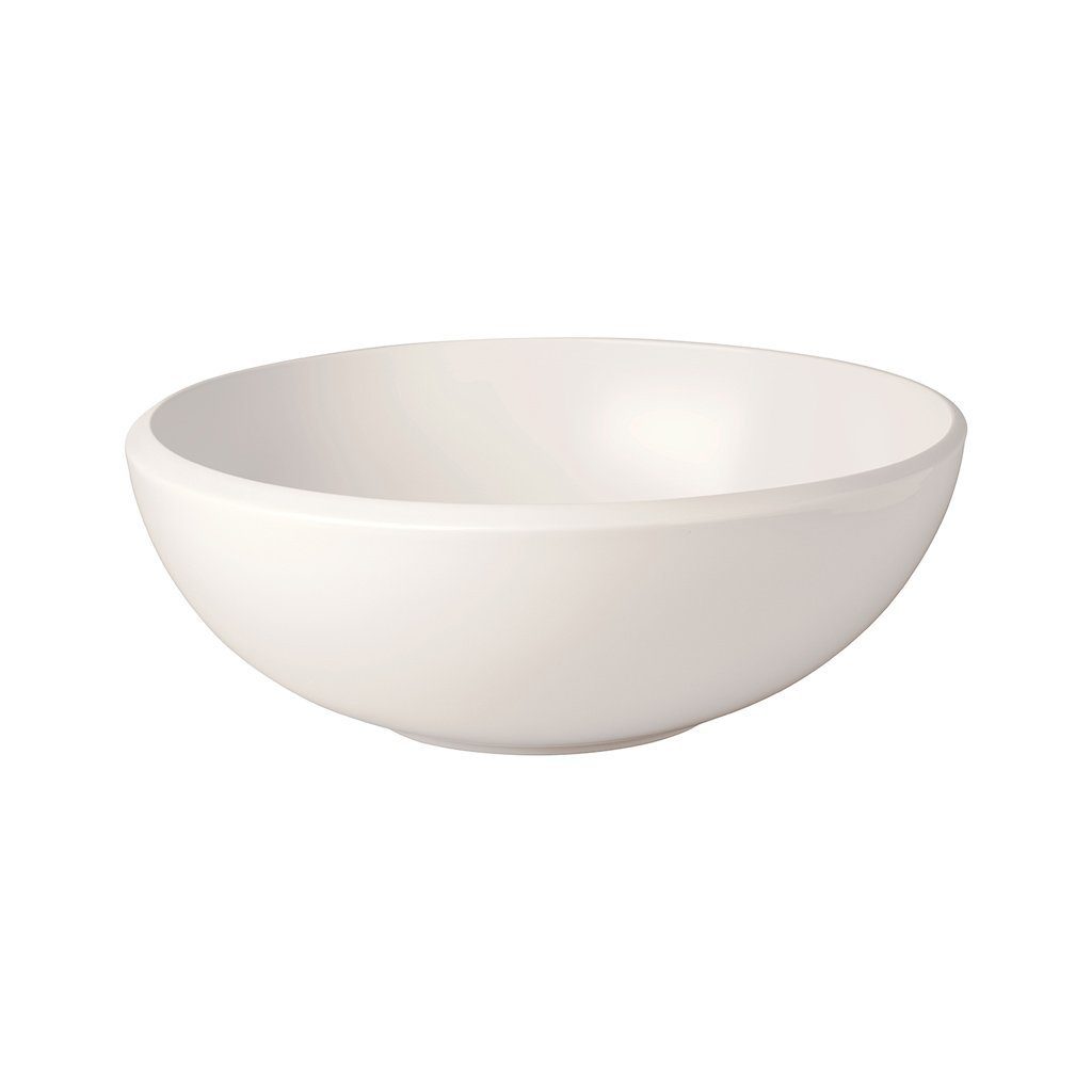 Villeroy & Boch Salatschüssel NewMoon große Schüssel, 2,5 l, weiß, Porzellan, (1-tlg)