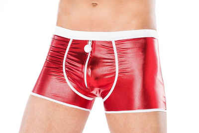 Andalea Boxershorts Wetlook-Boxershorts Weihnachts X-Mas Herrenslip Slip Männer in rot, Made in EU