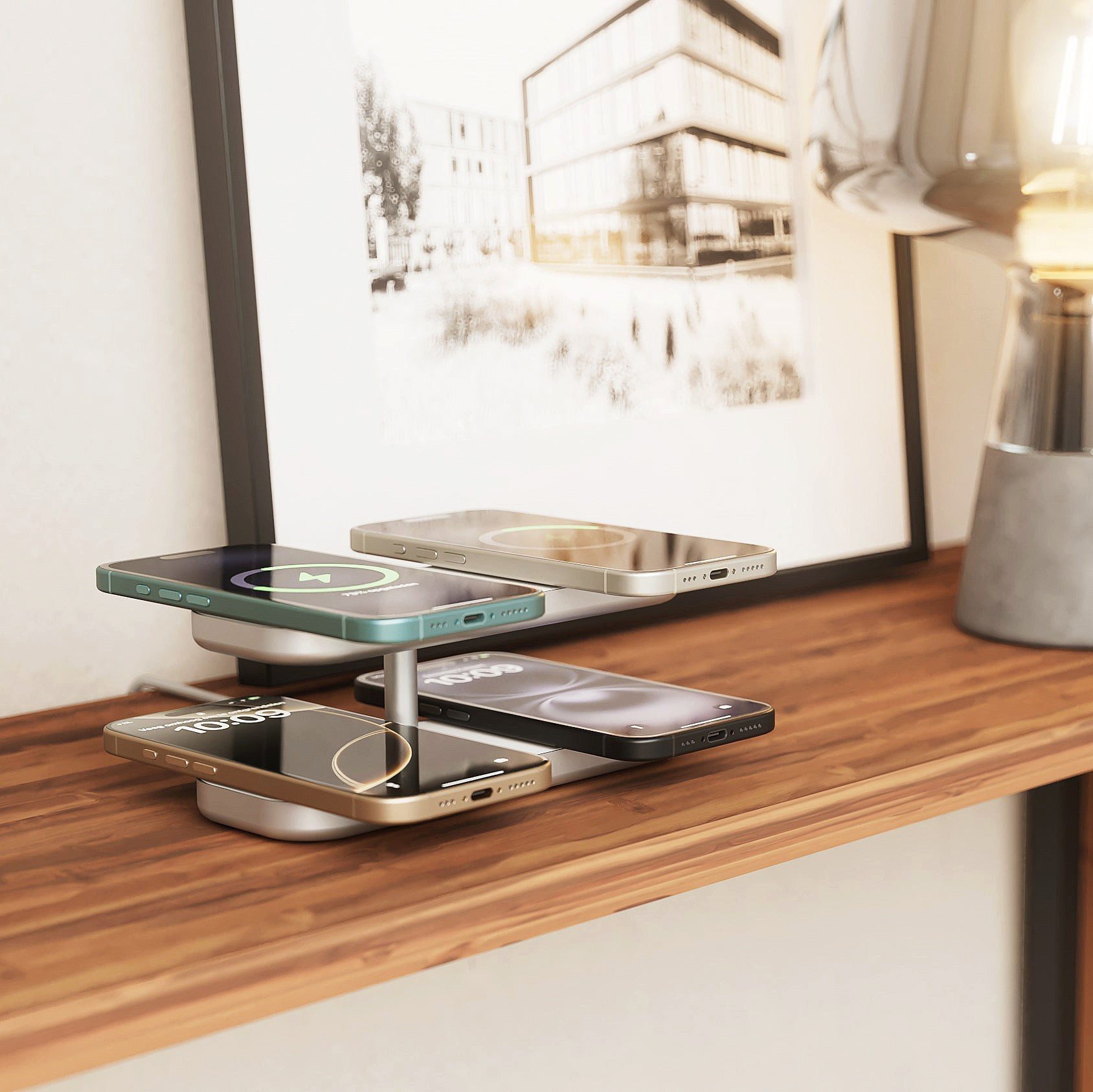 Zens Quattro Wireless Charger Pro 4, weiß Powerbank