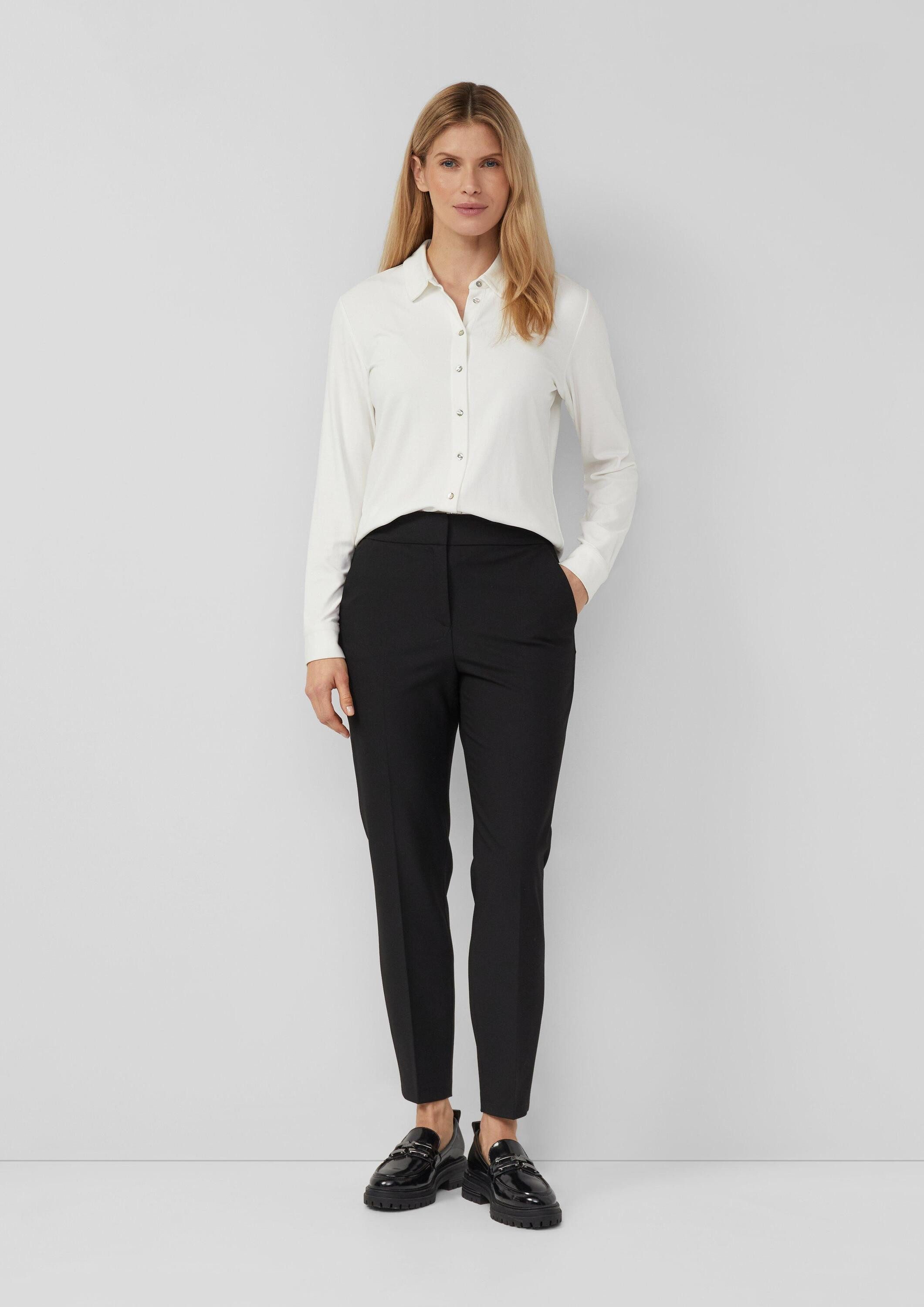 s.Oliver 7/8-Hose Hose Elegante Slim-Fit-Hose mit Tapered Leg und hohem Bun günstig online kaufen