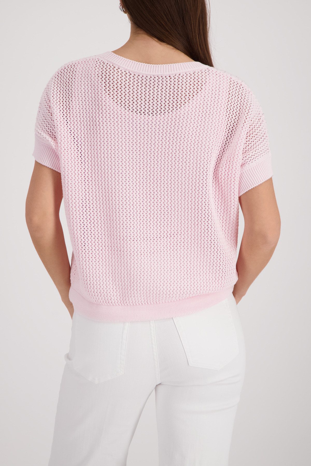 Monari Ajourpullover Pullover Basic Schmuck Regular fit mit Strasssteinen