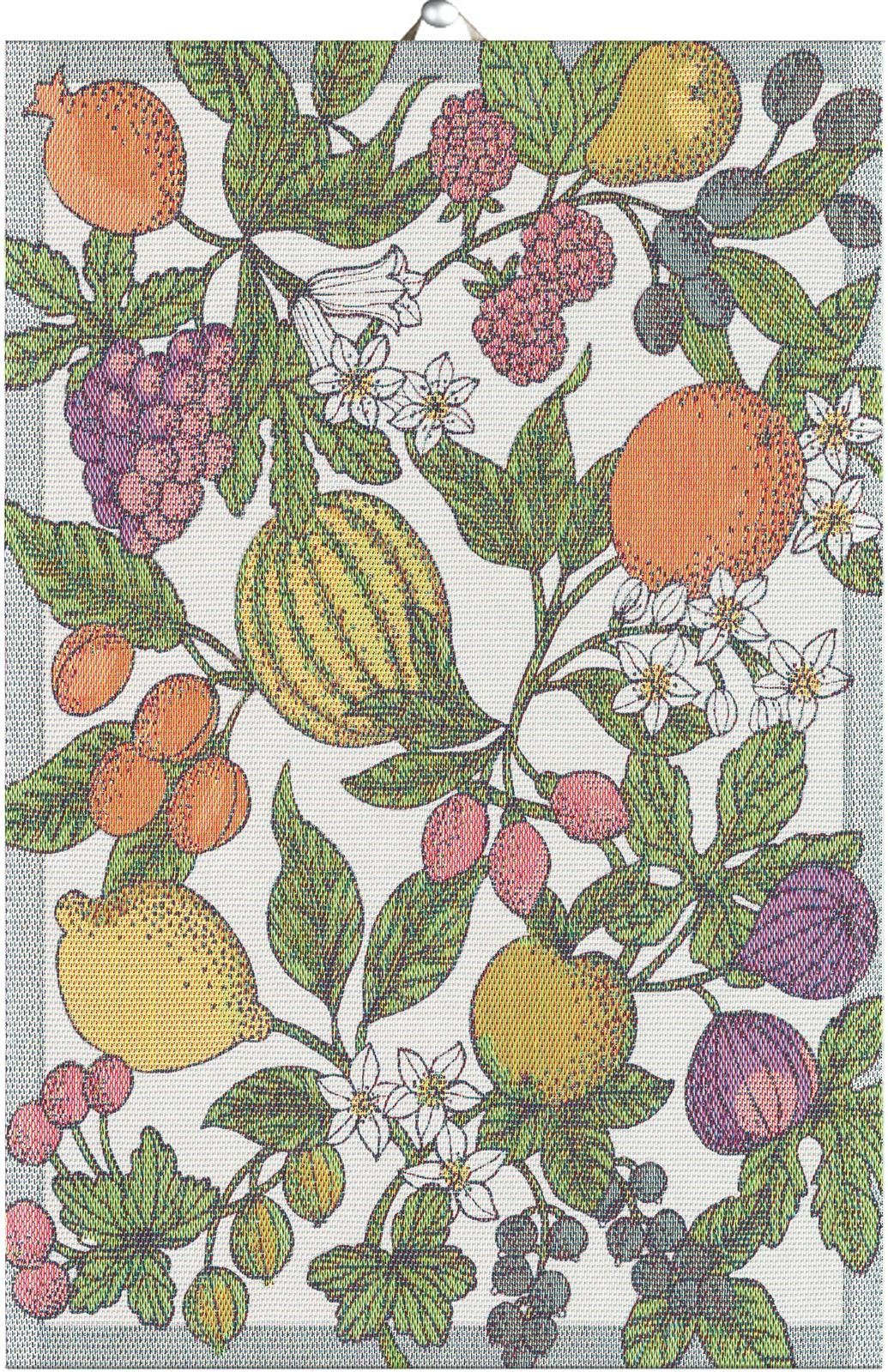 Ekelund Geschirrtuch Geschirrtuch Sommarfrukt 40x60 cm, (1-tlg., 1 x Geschirrtuch), Pixel gewebt (6-farbig)