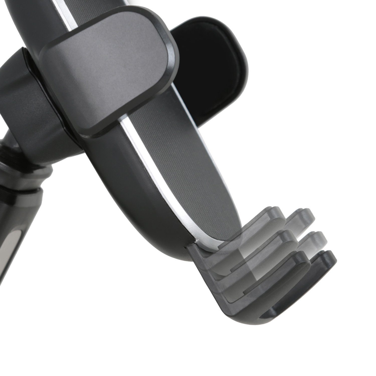 Wicked Chili Smartphone-Halterung Universald KFZ Handyhalterung iPhone 17 16 15 Samsung Galaxy, (1er Set, 2-tlg., Hals von 80-126 mm ausziehbar + Saugnapf Adapter für Armaturenbrett)