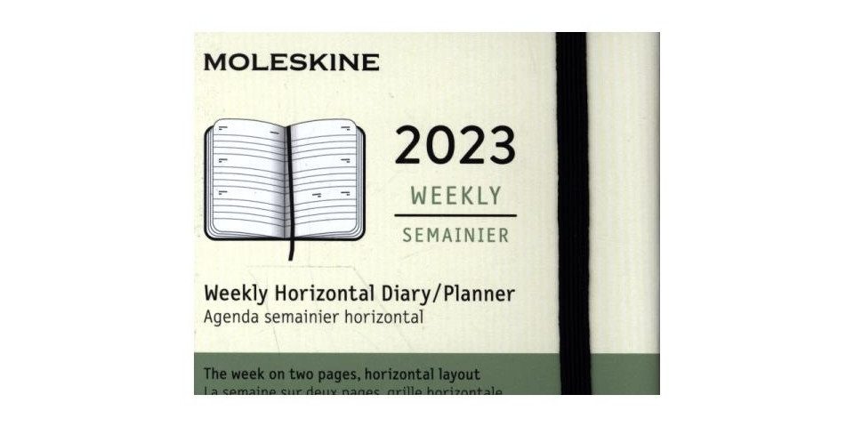 MOLESKINE Terminkalender Moleskine 12 Monate Wochenkalender 2023, Pocket/A6, Schwarz