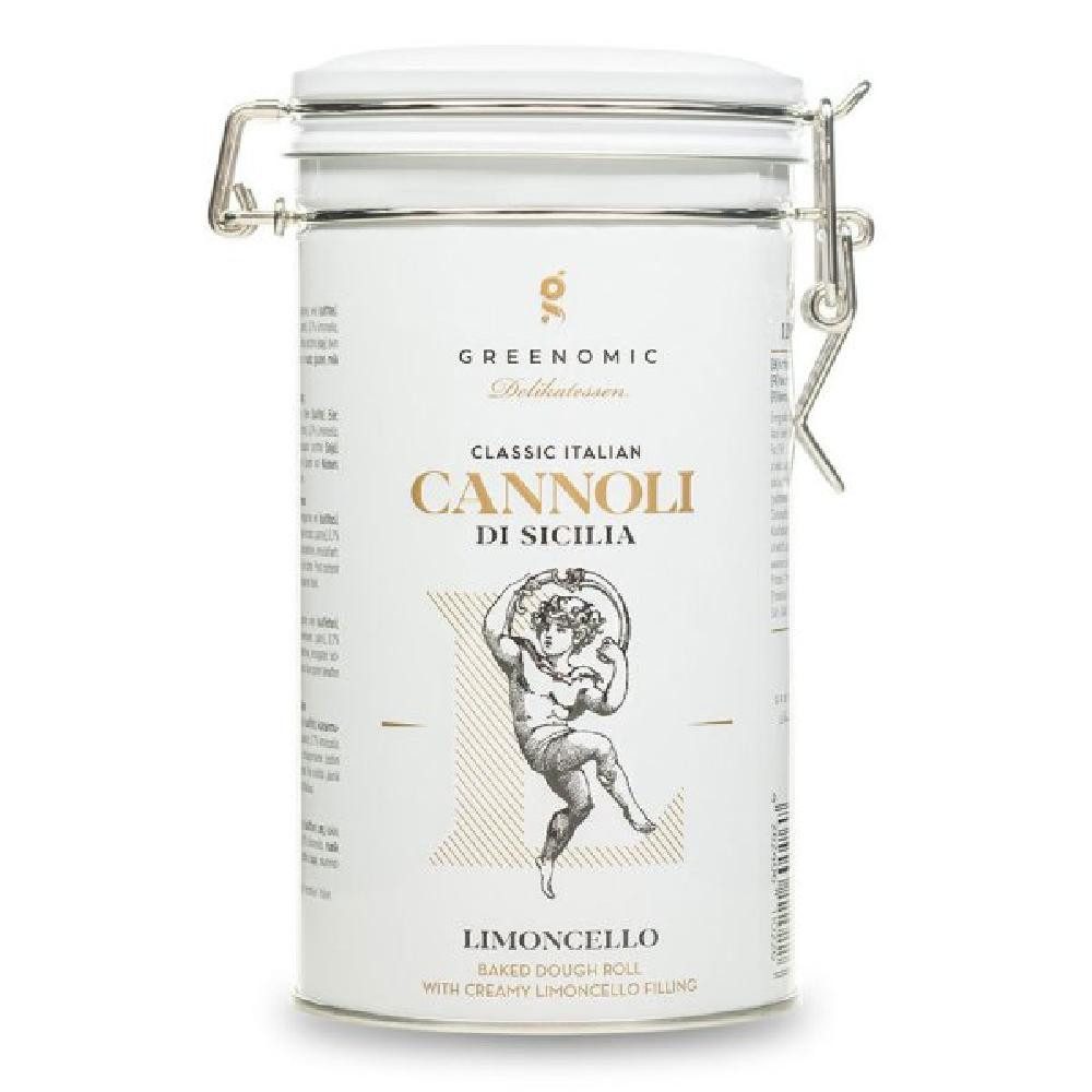 Greenomic Süßigkeit Cannoli Limoncello sizilianisches Gebäck in Dose (200g)