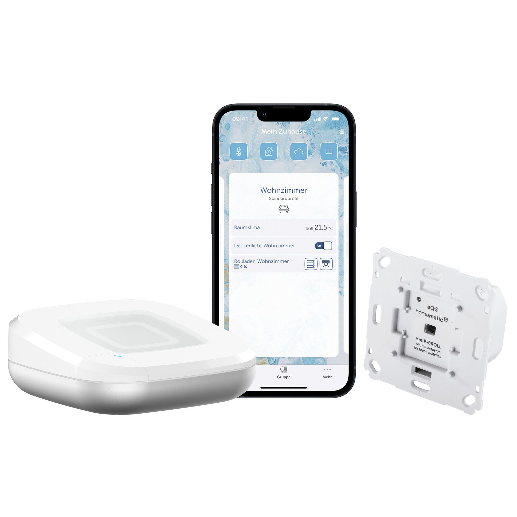 Homematic IP HOMEMATIC IP Starterset Rollladen- und Markisensteuerung S Smart-Home Starter-Set