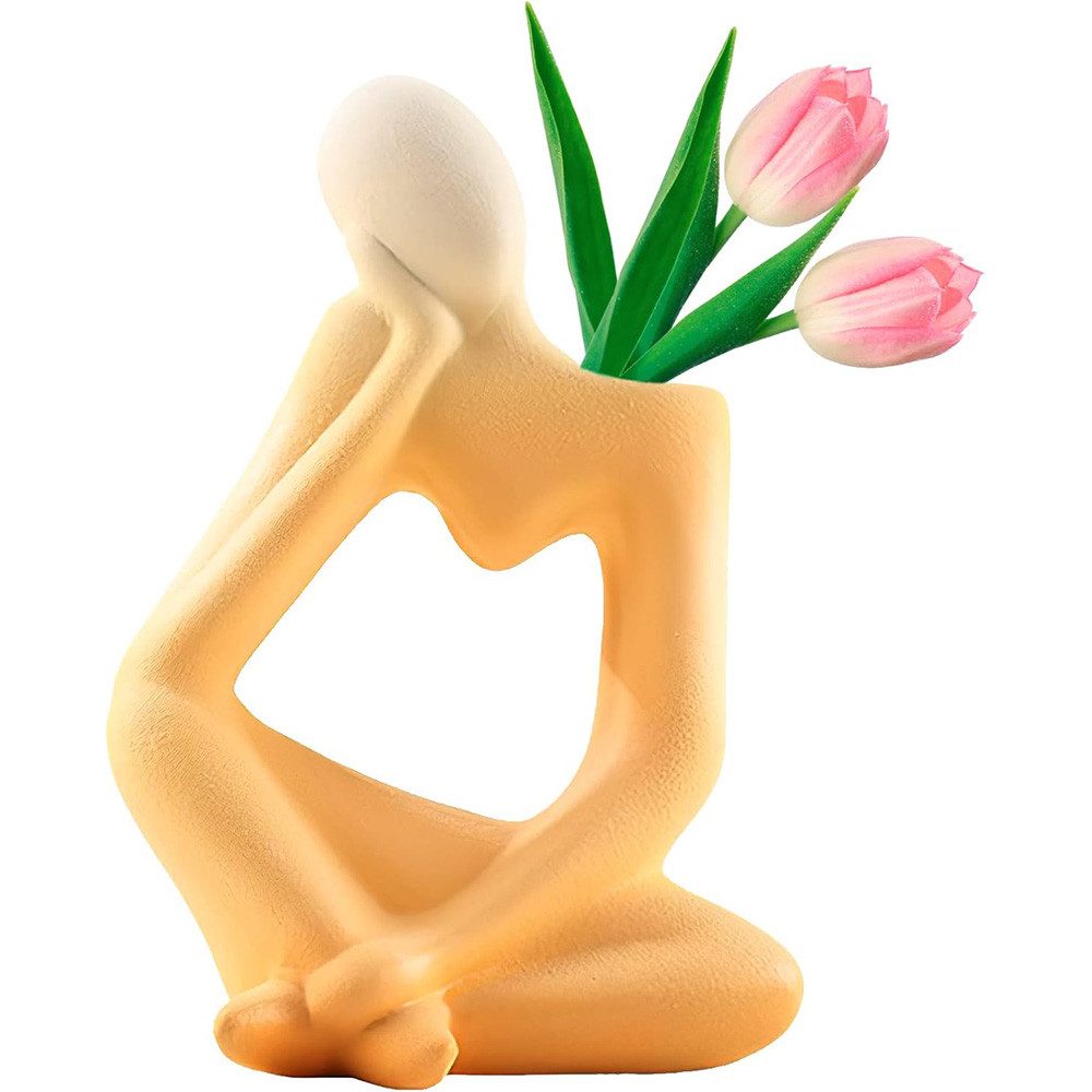 TUWENA Dekovase Blumenvase Keramik-Denker-Vase für die Wohnraumdekoration