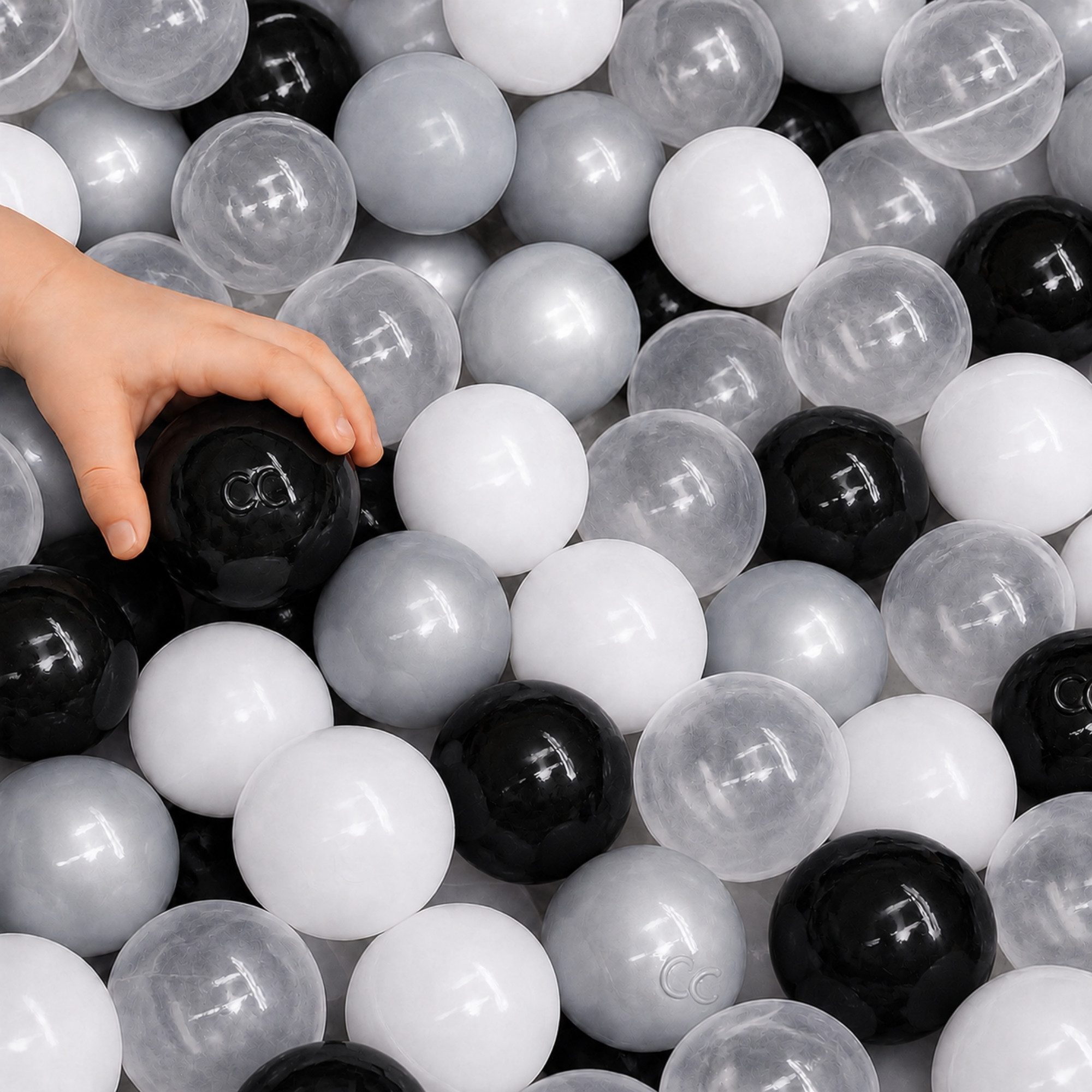 Bällebad-Bälle Baby - 200 Bunte Bälle fürs Bällebad - Geprüfte Spielbälle für Kinder