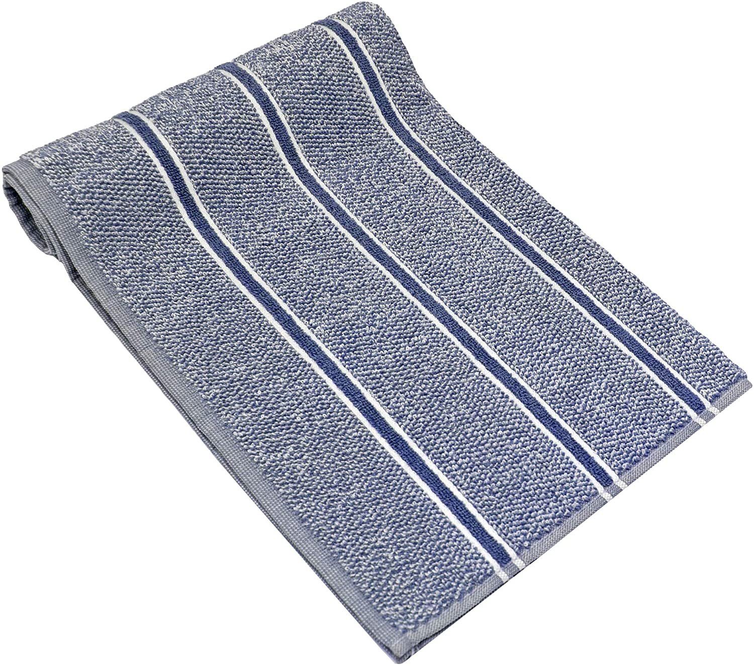 gestreift Handtuch Frottee, Checks, Lashuma (Set, 4-tlg), cm 50x50 blau Set Geschirrtücher Baumwolle