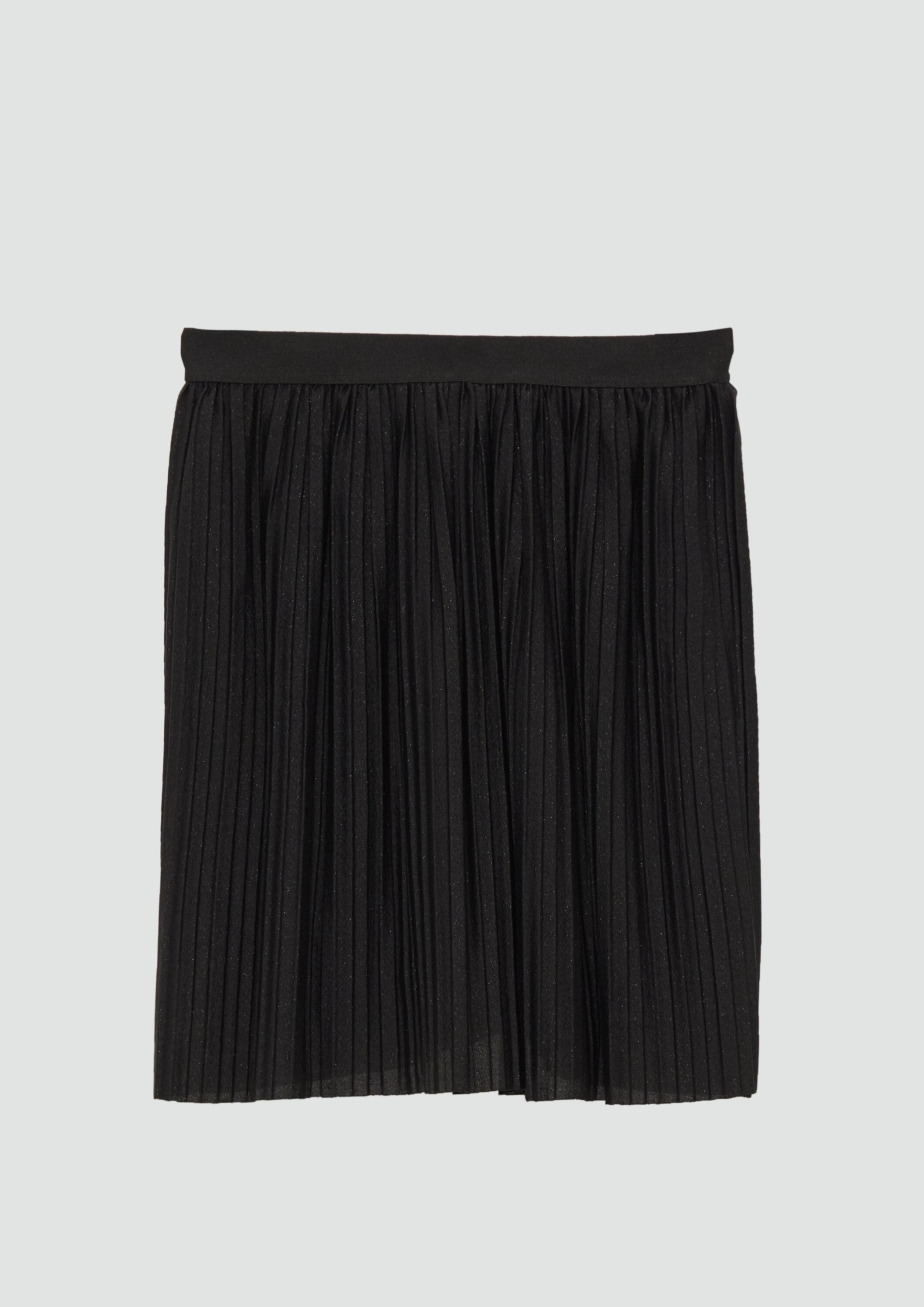 s.Oliver Minirock Rock Plissee-Rock mit Metallic-Effekt