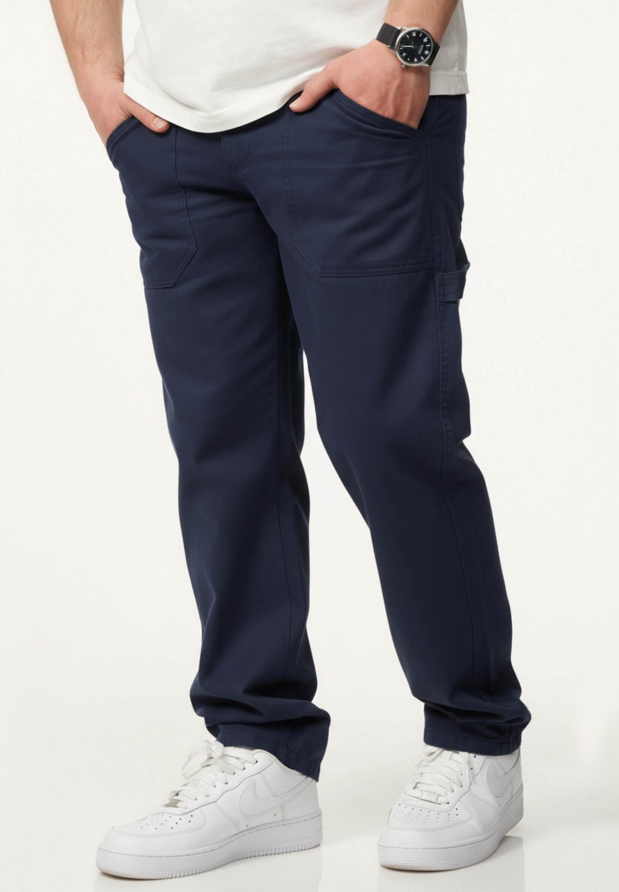 DAILY COTTON Straight-Jeans Hose im Carpenter-Stil - Regular-Fit Workwear Herren Freizeithose Denim Stoffhose - Pants – Bild 5 von 5