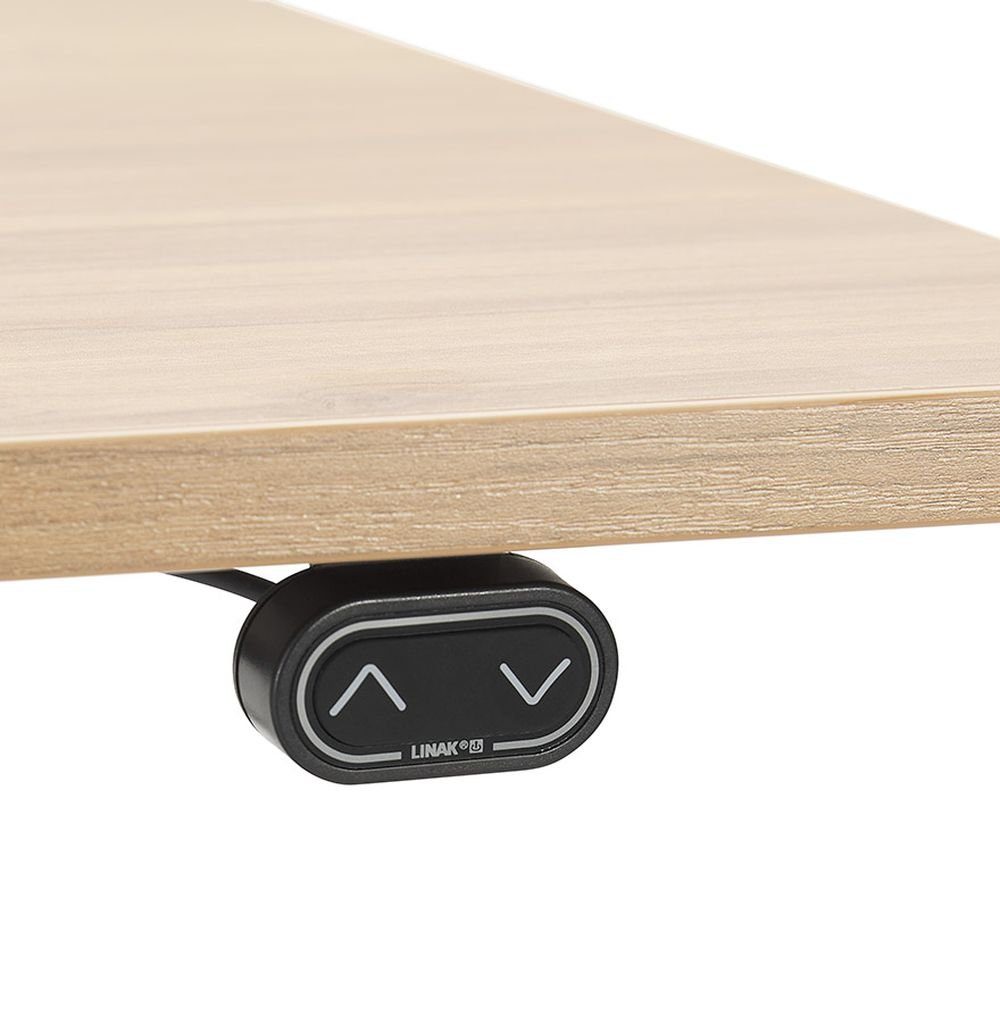 Laptoptisch Helles SHIRIN Schreibtisch Holz (Braun) DESIGN KADIMA PC-Tisch Büro Schreibtisch