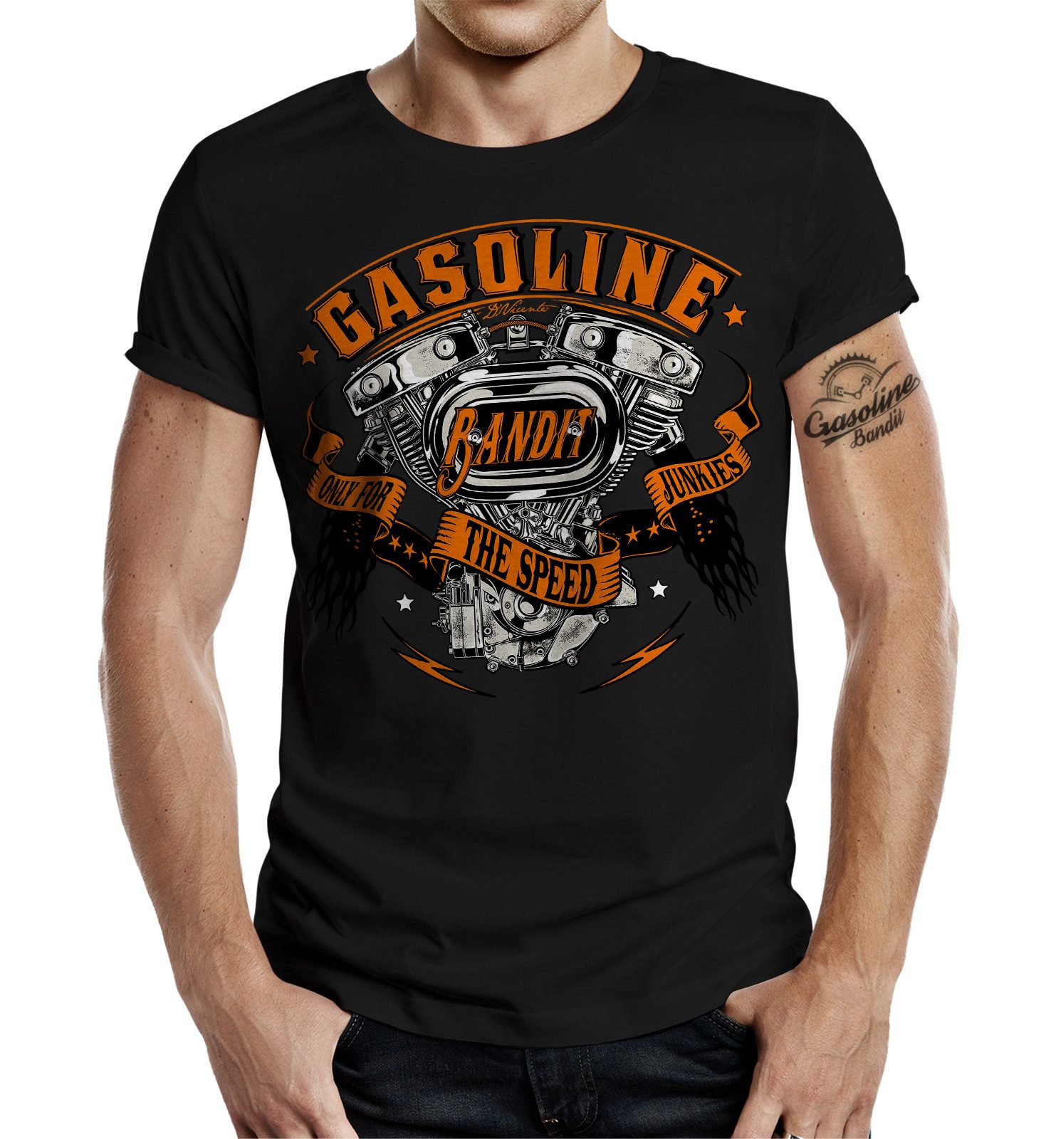 T-Shirt für Biker: Only for The Speed Junkies, Shovel