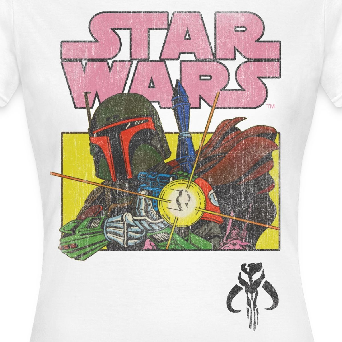 T-Shirt Star Wars: Mandalorian Retro Mandalorianer Frauen T-Shirt